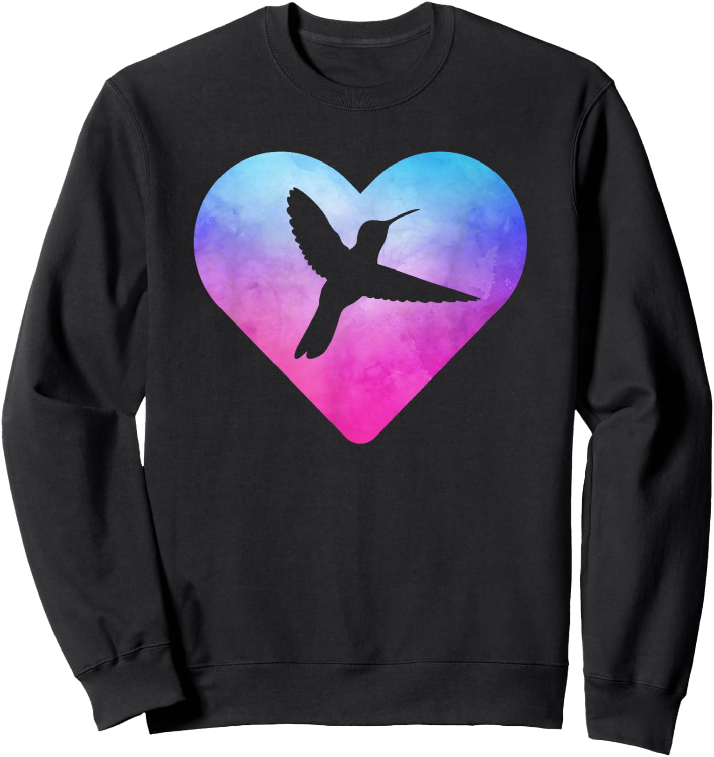 Women or Girls Hummingbird Bird Sweatshirt - Sweatshirt | Black