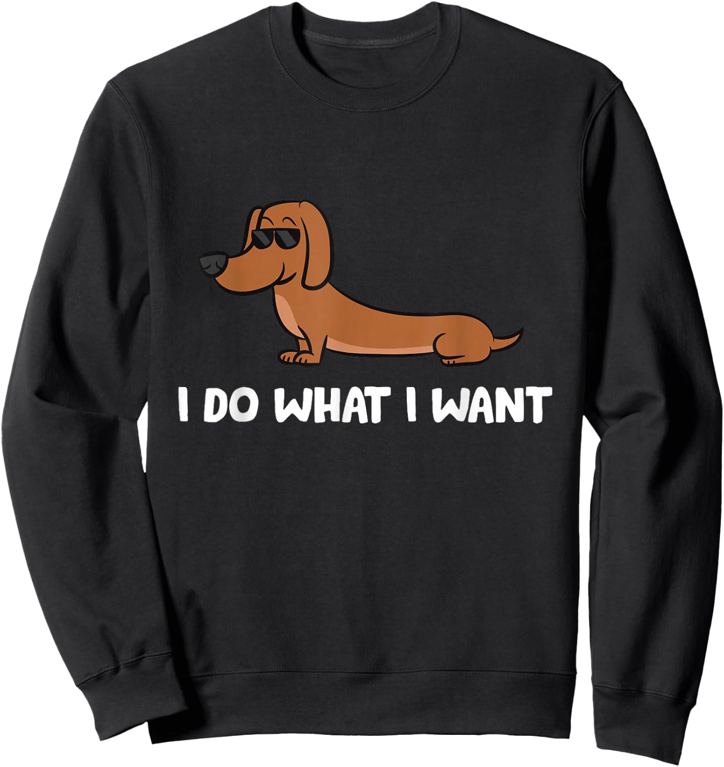 Dachshund I Do What I Want Cool Dachshund Sweatshirt - Sweatshirt | Black
