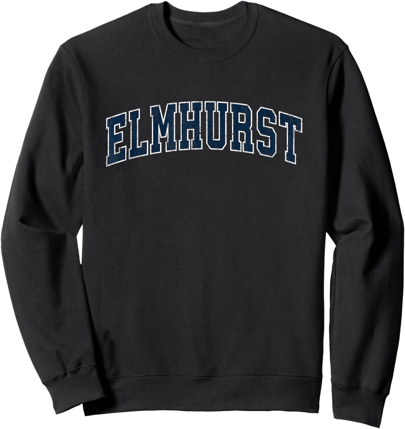 Elmhurst Illinois IL Vintage Sports Design Navy Design Sweatshirt - Sweatshirt | Black