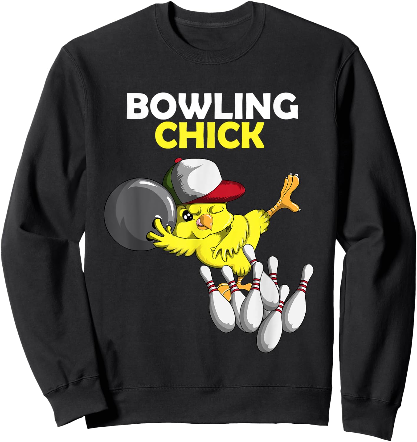 Bowling Chick Chicken Chicken Chicks Chicken Bowlt Sport Sweatshirt - Sweatshirt | Black