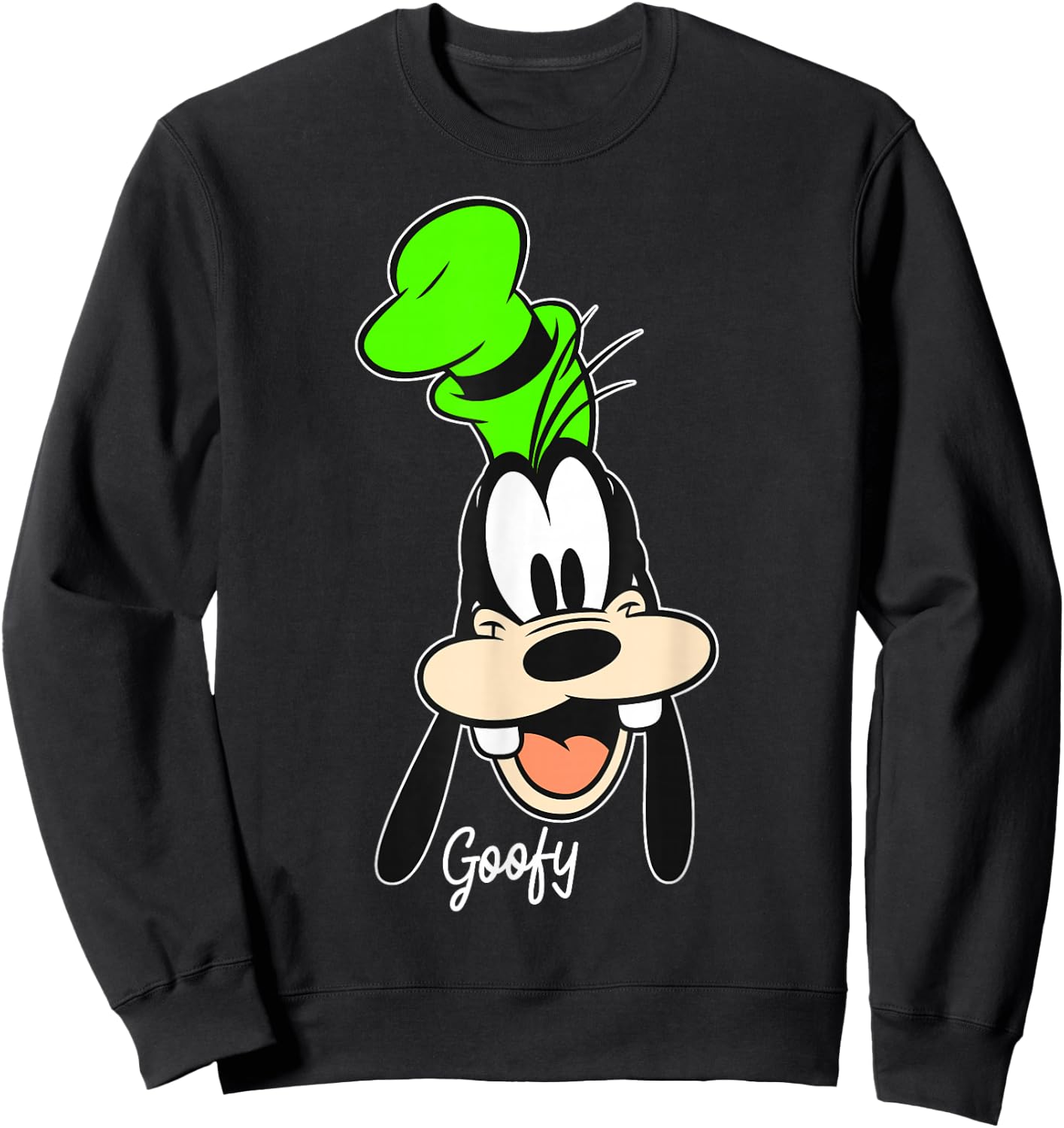 Disney Mickey and Friends Goofy Big Face Vintage Portrait Sweatshirt - Sweatshirt | Black
