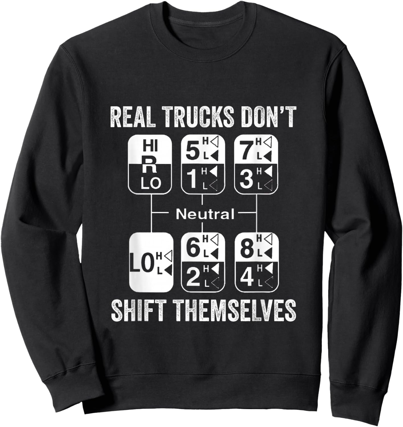 Trucker Semi Truck Driver Sweatshirt - Sweatshirt | Black