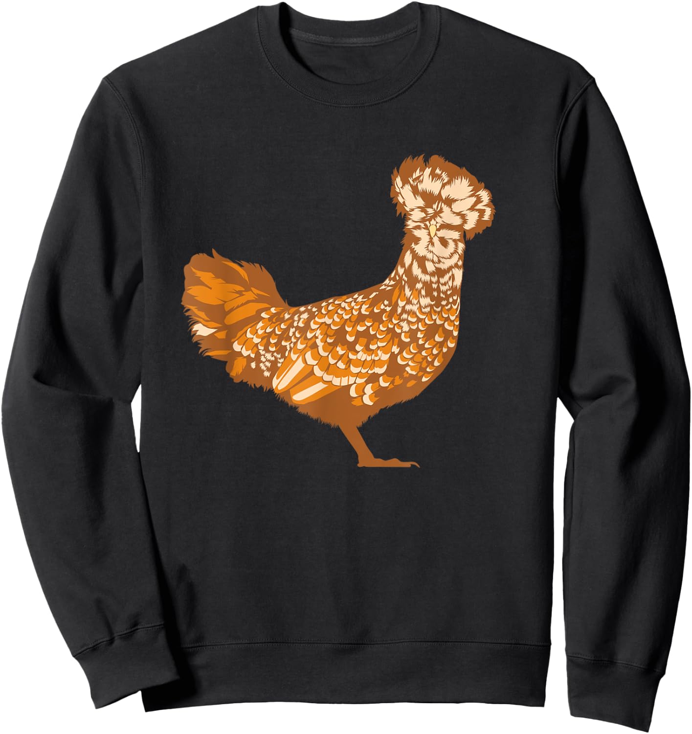 Drawing of a Polish Chicken Sweatshirt - Sweatshirt | Black