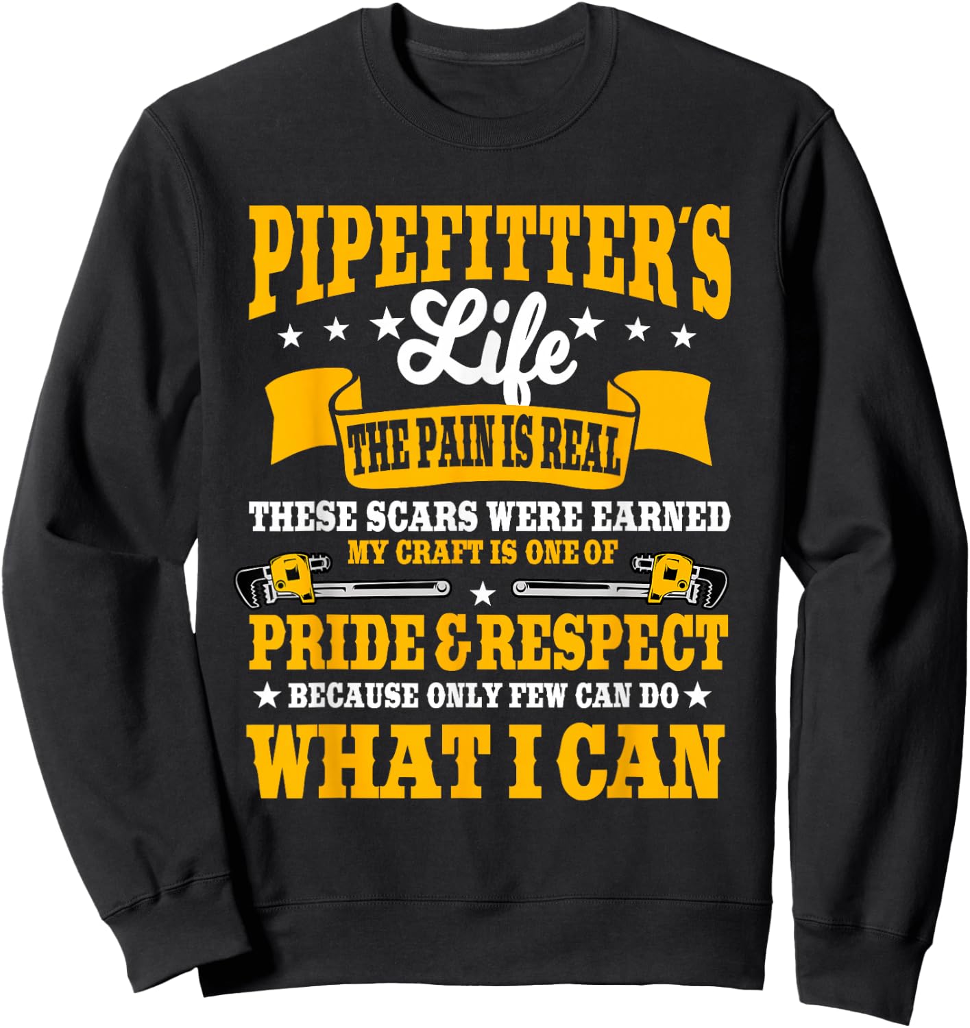 Pipefitter Steamfitter Tradesman Plumber Piping System Sweatshirt - Sweatshirt | Black