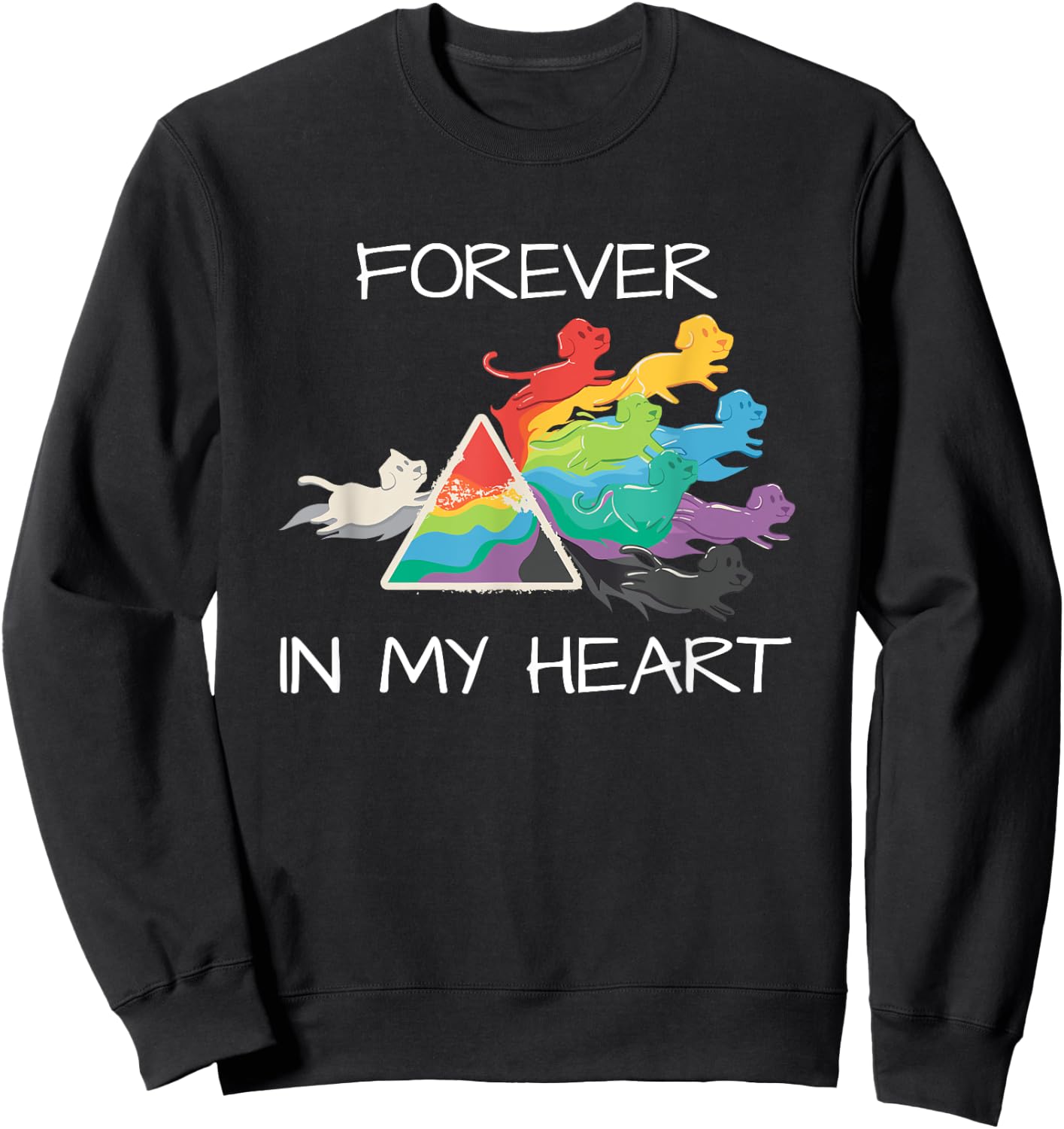 I Love My Dog & My Dog Loves Me Forever In My Heart Dog Sweatshirt - Sweatshirt | Black
