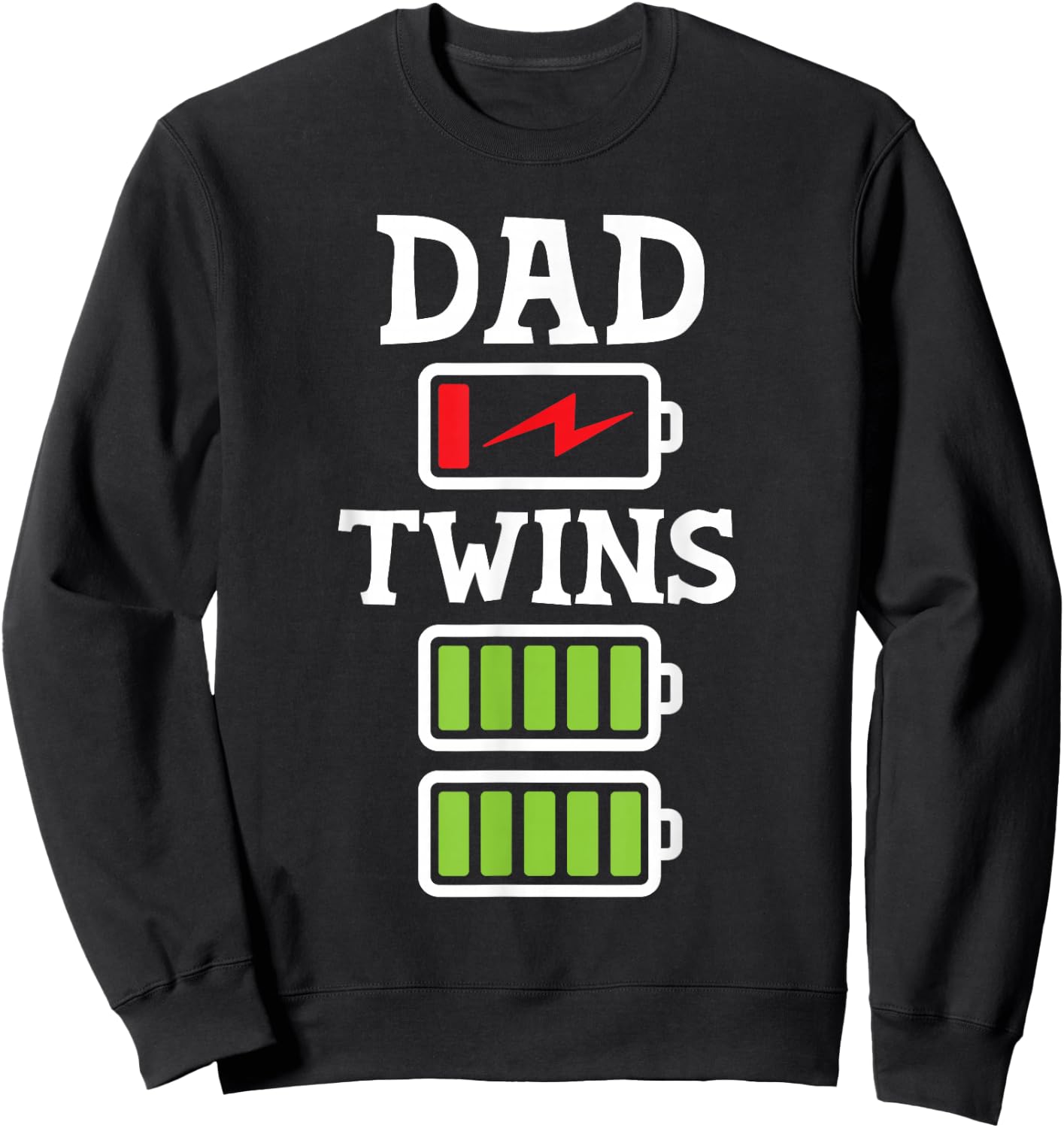 Dad Of Twins - Father Of Twins Twin Dad Sweatshirt - Sweatshirt | Black