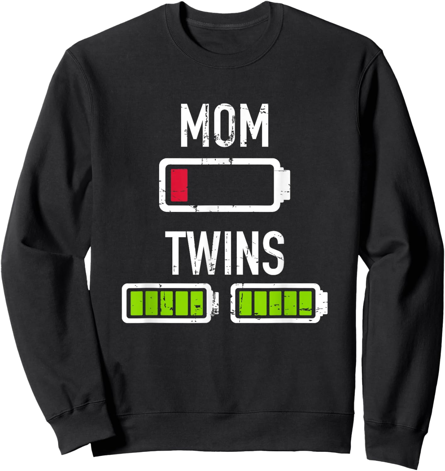 Twins Mama Battery Sweatshirt - Sweatshirt | Black