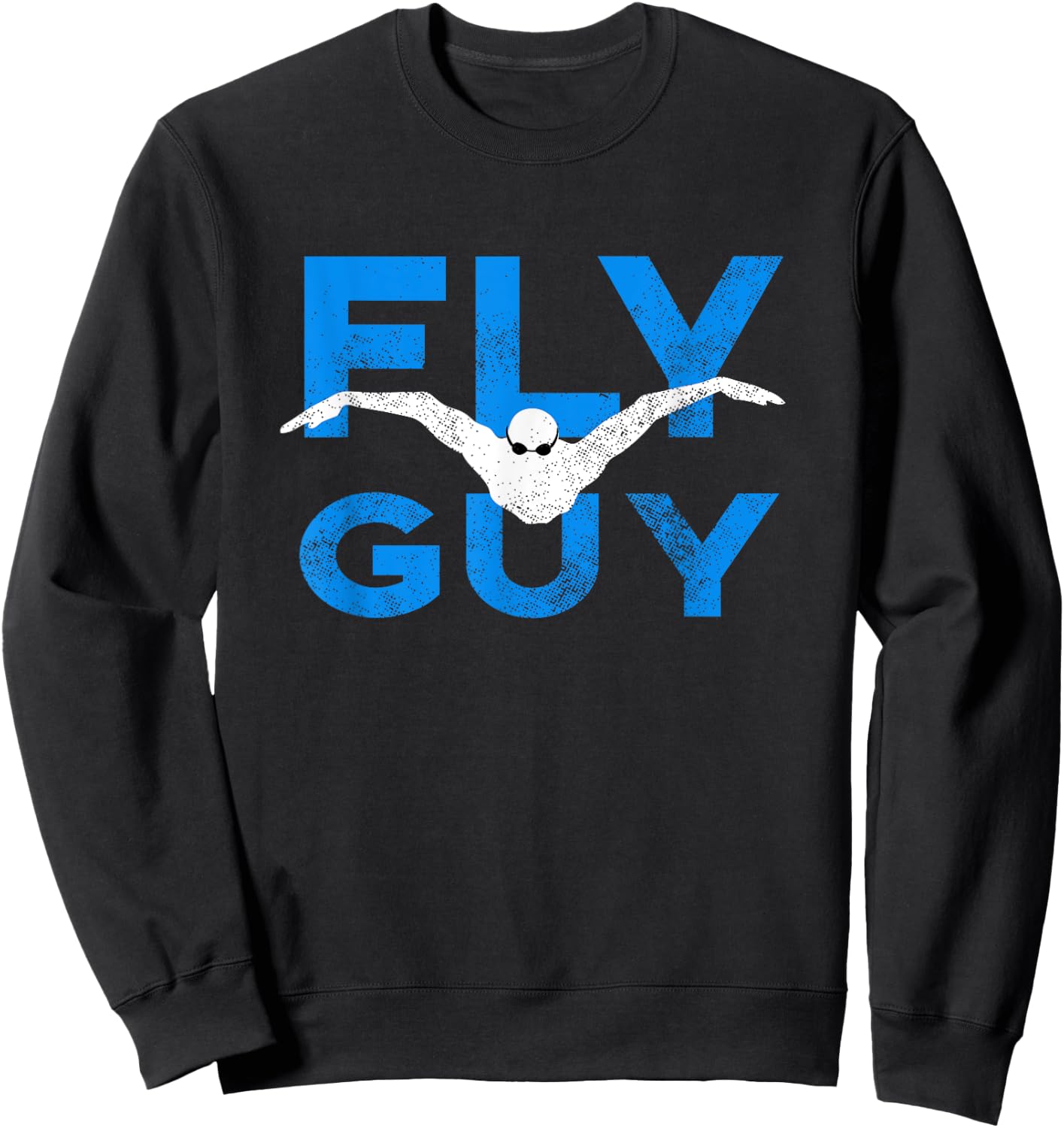 ButterFly Guy Swimmer by Awesome Swim Sweatshirt - Sweatshirt | Black