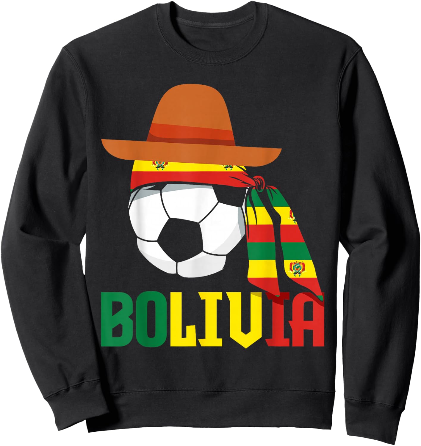 Bolivia Bolivian Soccer Sweatshirt - Sweatshirt | Black