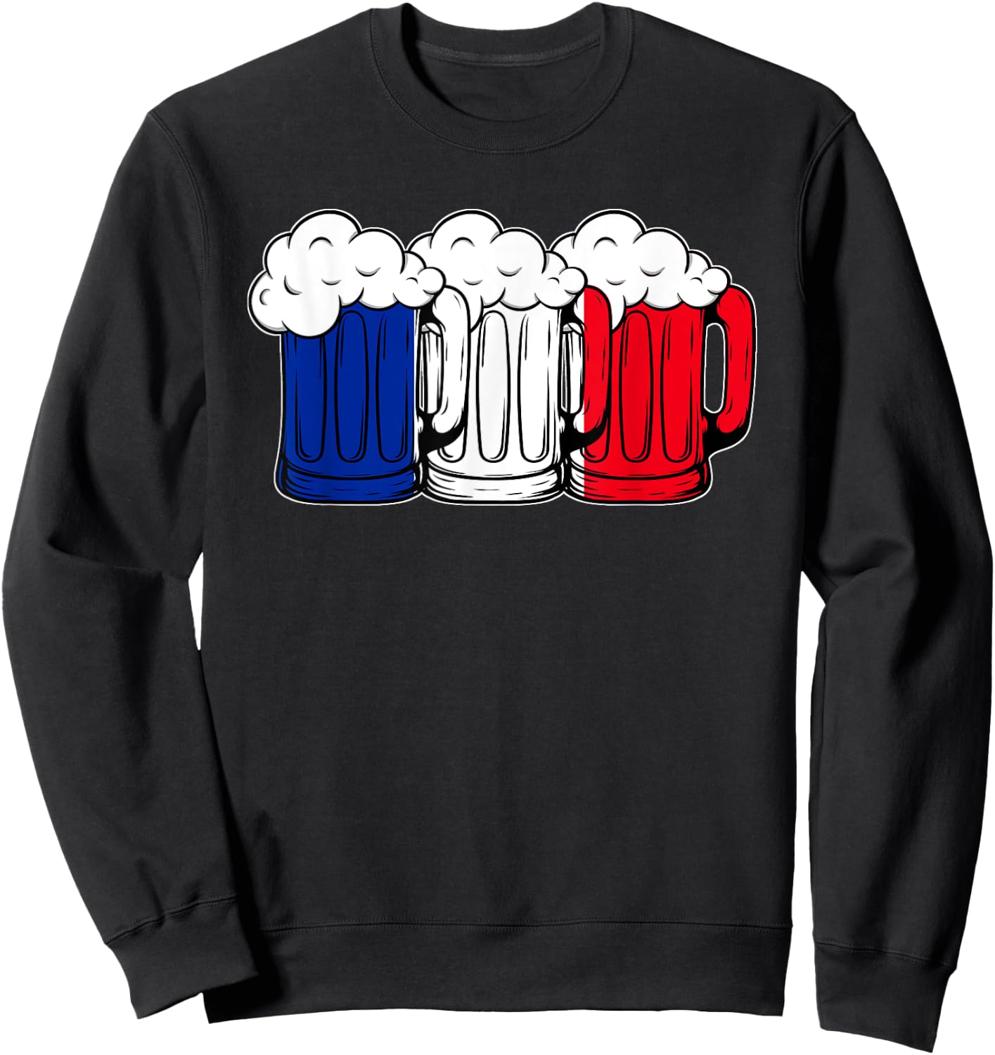 France Beer Drinking Team Sweatshirt - Sweatshirt | Black