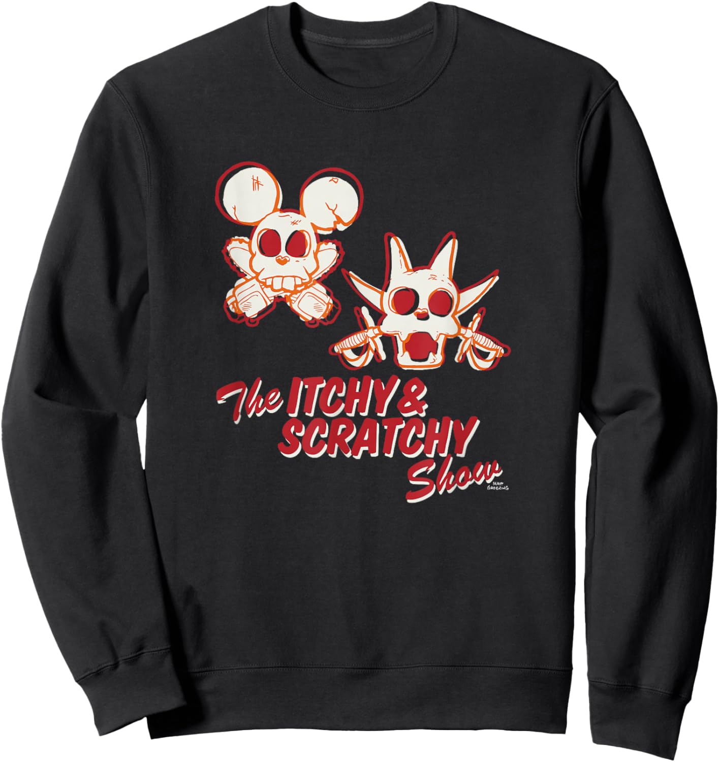 The Simpsons The Itchy & Scratchy Show Skeleton Logo C2 Sweatshirt - Sweatshirt | Black