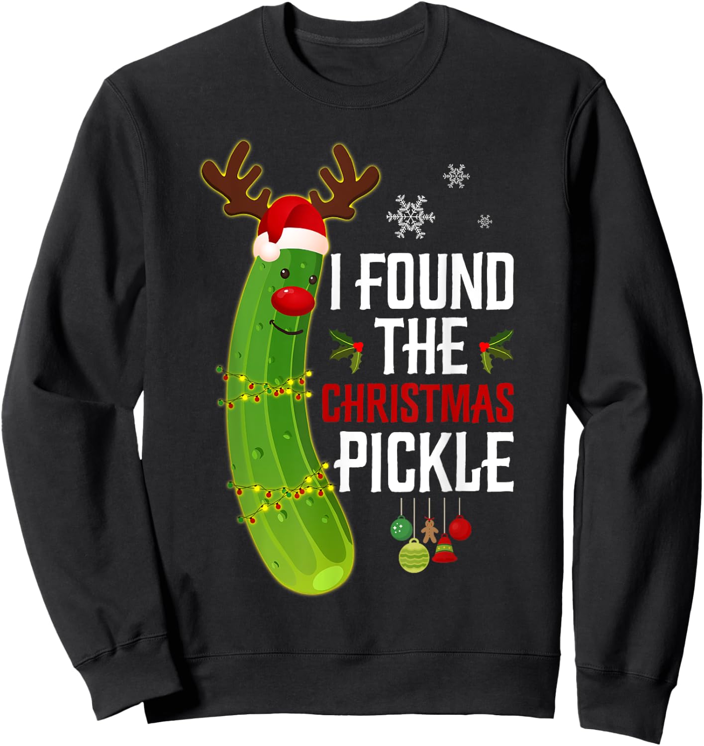 Funny Pickle Apparel Adults Black Small Sweatshirt - Sweatshirt | Black