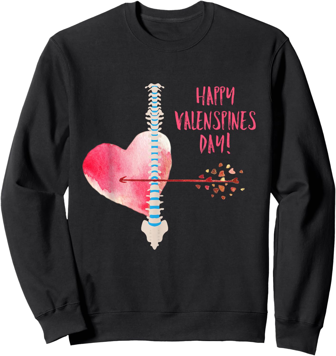 Chiropractic Valentines Day Sweatshirt - Sweatshirt | Black