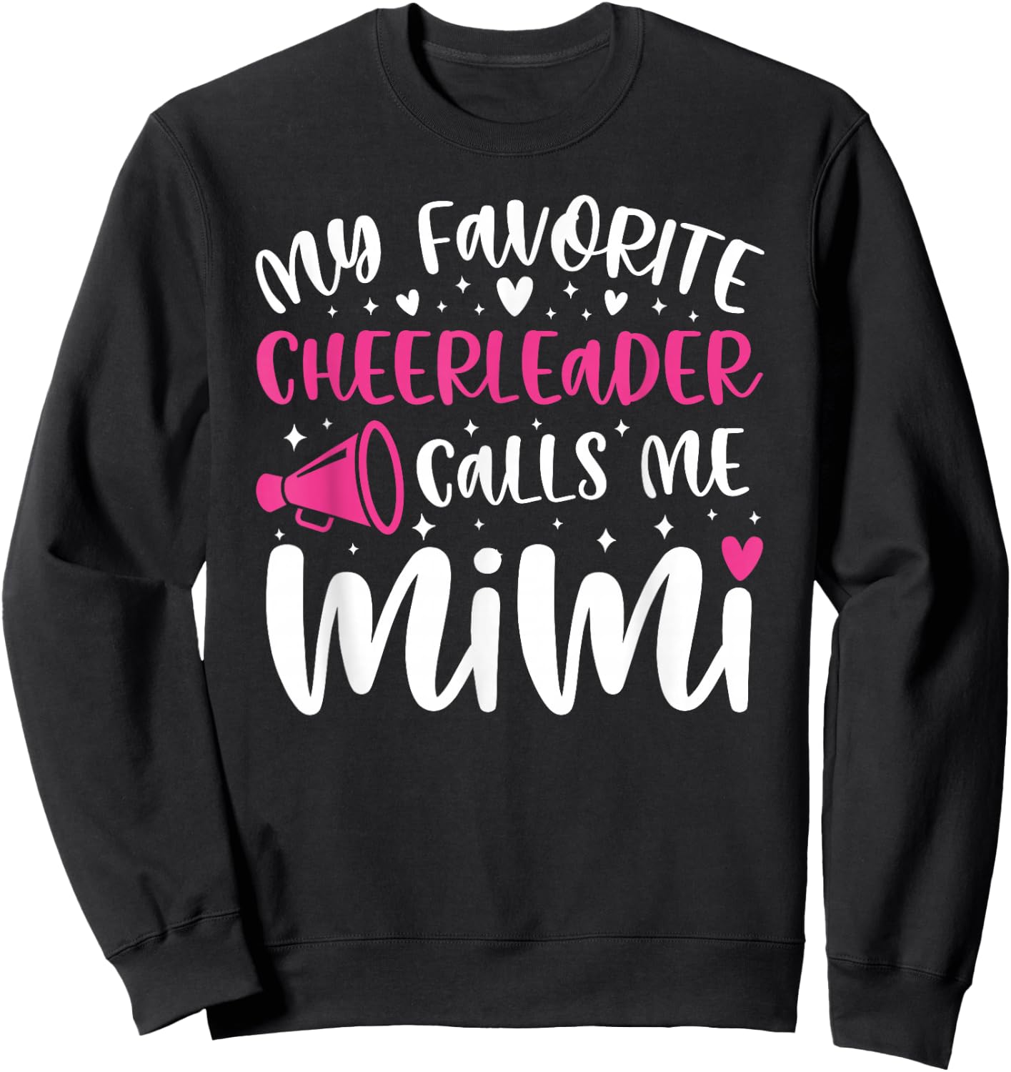Proud Cheer Mimi Grandma Of A Cheerleader Mimi Sweatshirt - Sweatshirt | Black