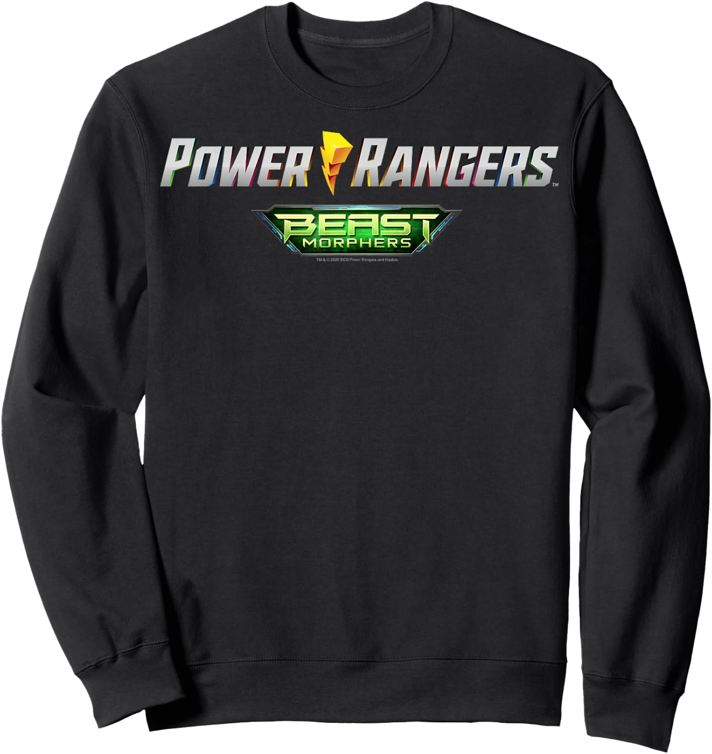 Power Rangers Let's Do This Geometric Group Shot Logo Sweatshirt - Sweatshirt | Black