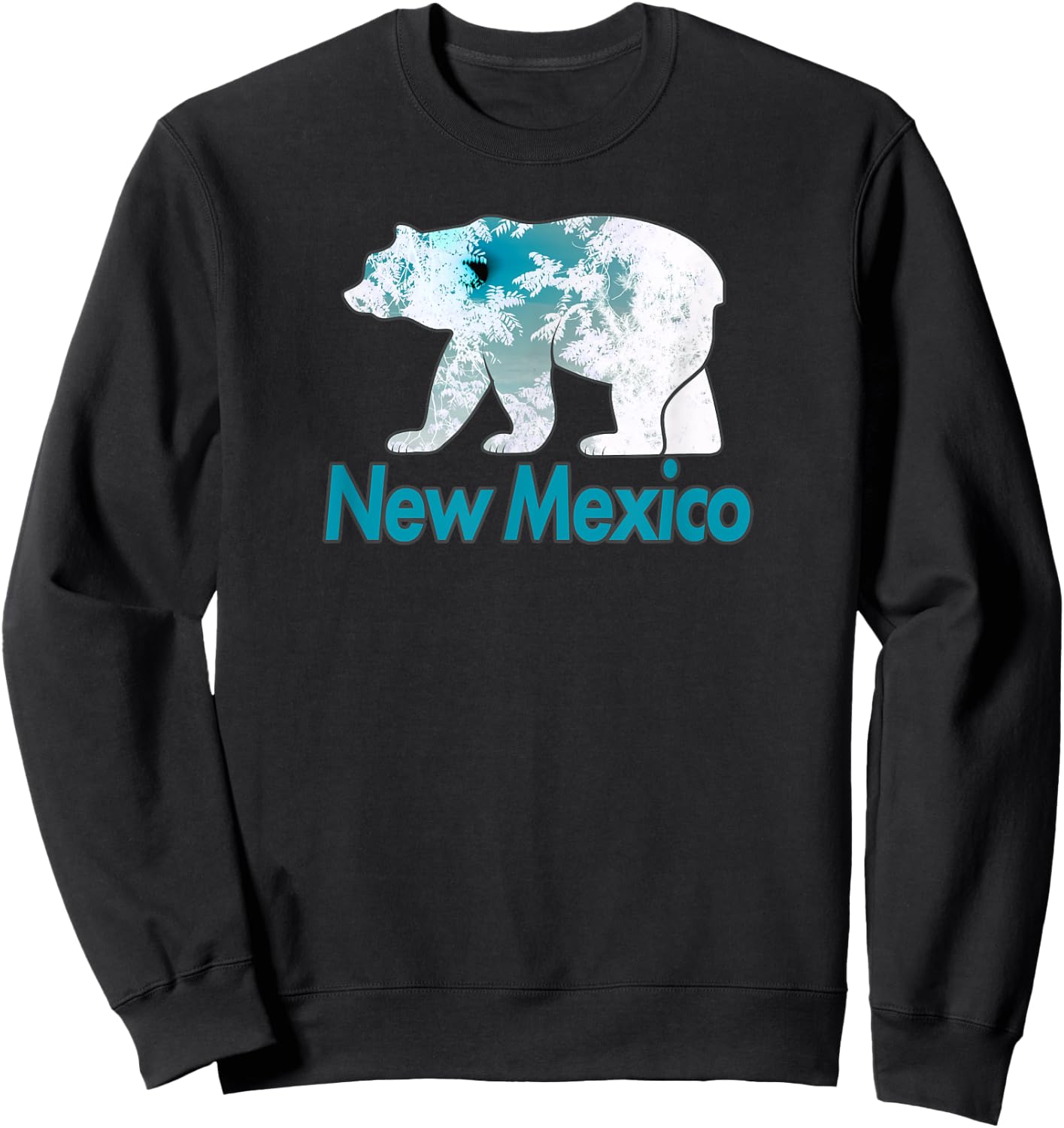 New Mexico State Retro Vintage Outdoors & NM Mountains Sweatshirt - Sweatshirt | Black