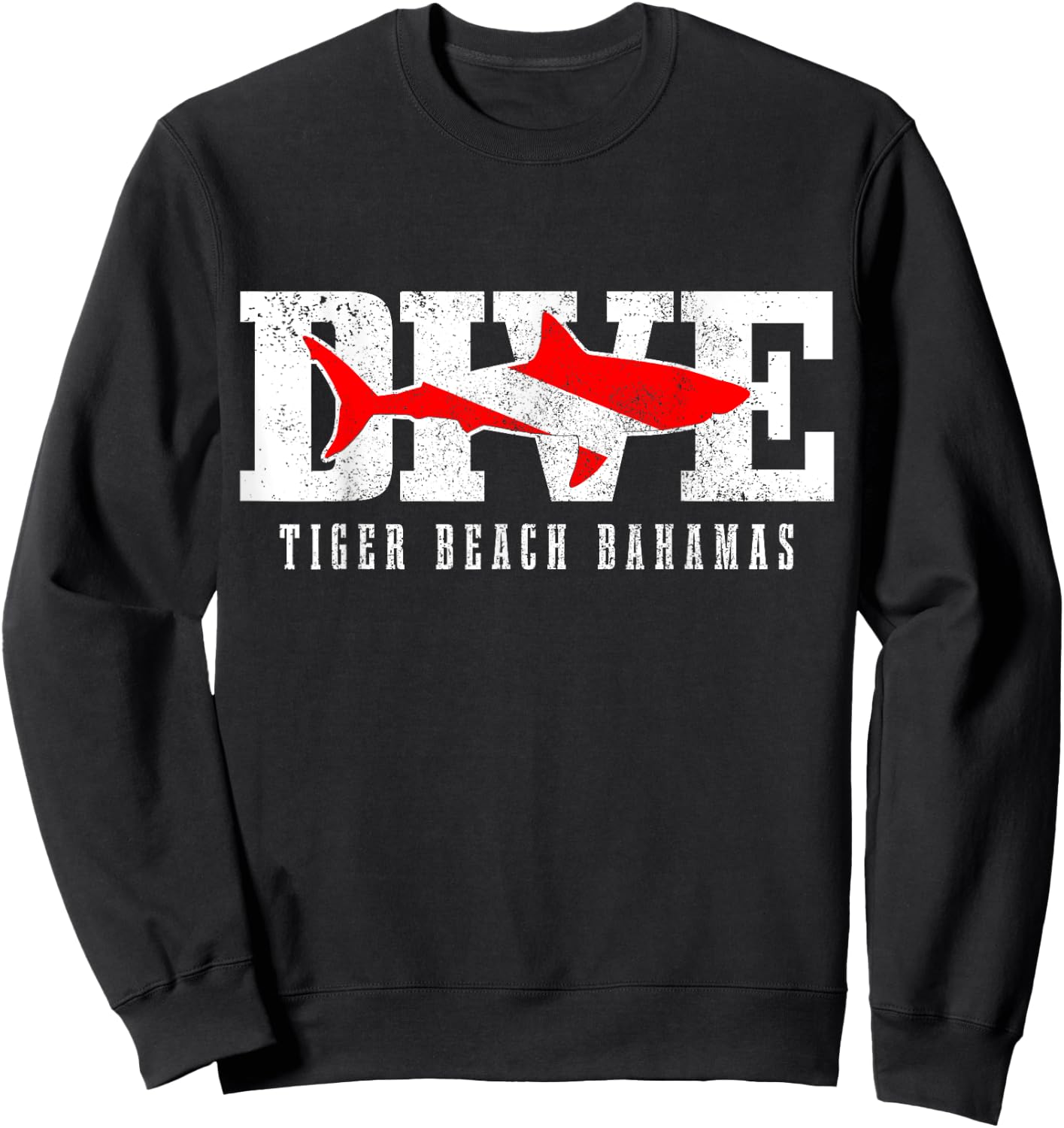 Tiger Beach Bahamas Shark Diving Scuba Diver Men Women Sweatshirt - Sweatshirt | Black