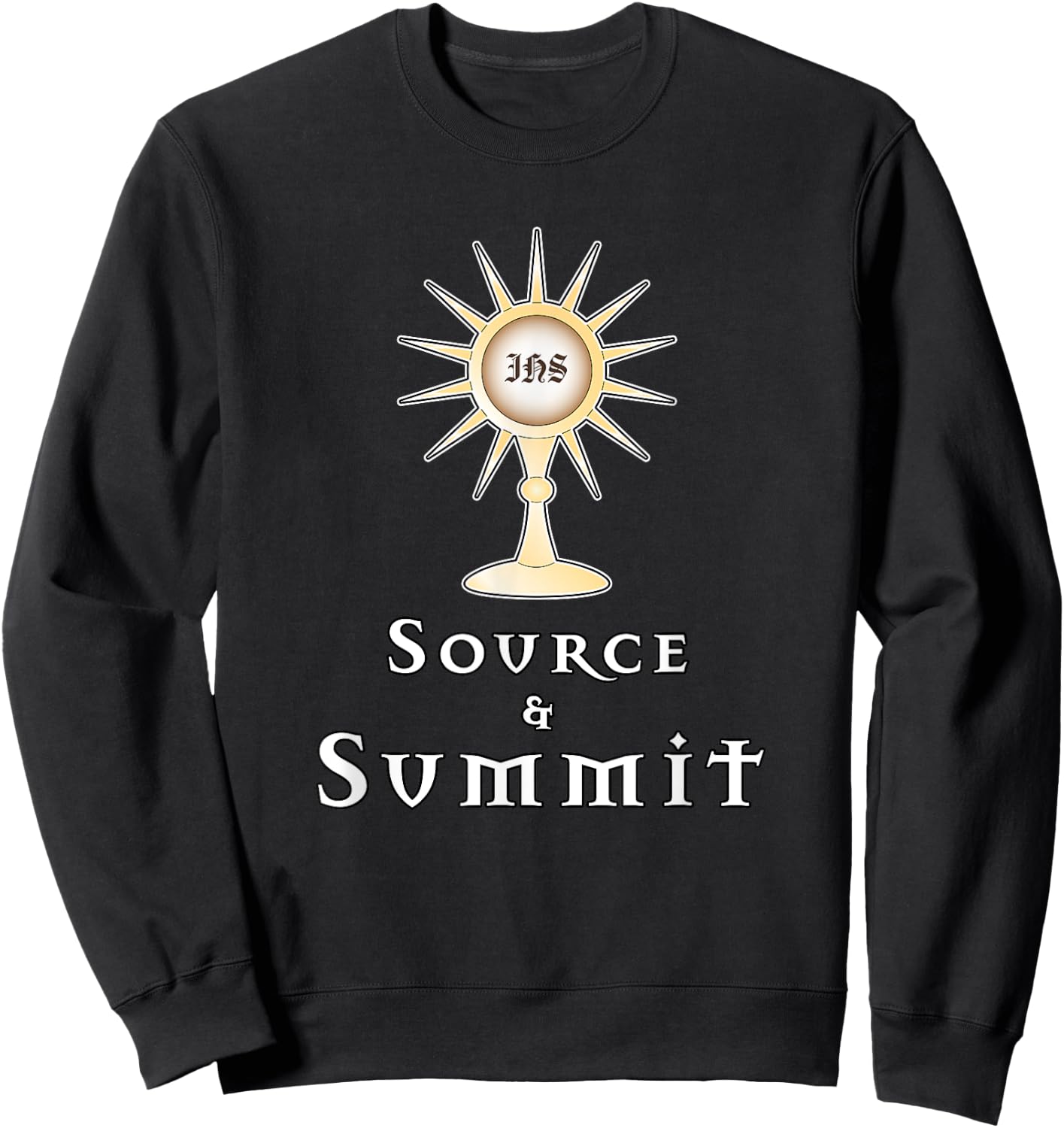 Source and Summit: Holy Eucharist Sweatshirt - Sweatshirt | Black