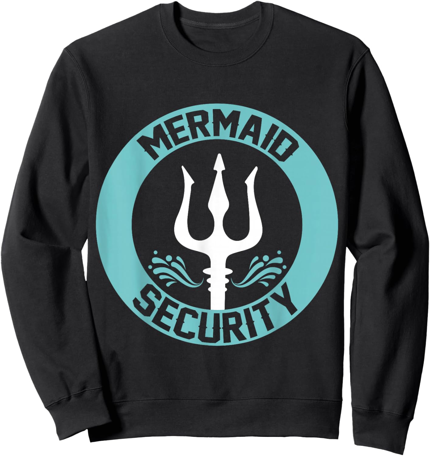 Mermaid Security Swimmer Gift Merman Merdad Swimming Sweatshirt - Sweatshirt | Black