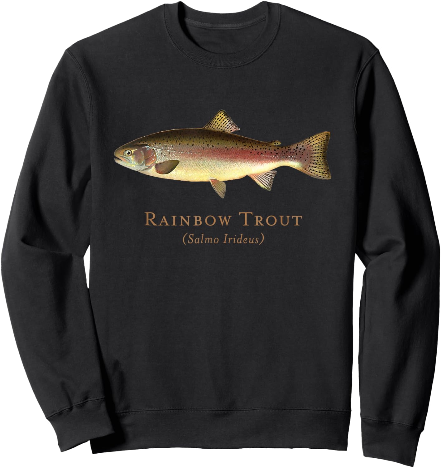 Rainbow Trout Vintage Illustration Sweatshirt - Sweatshirt | Black