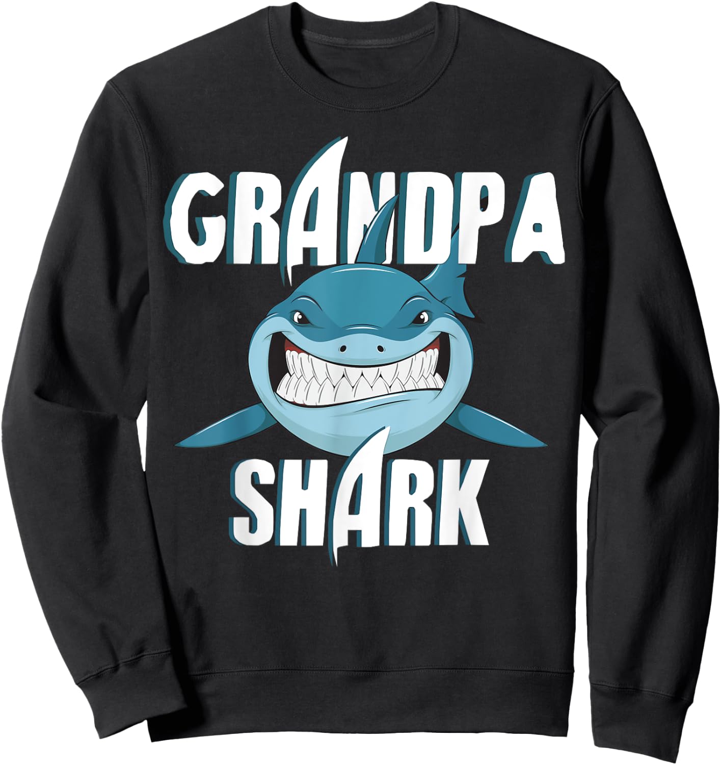 Funny Shark Shirt Deep Sea Ocean Life Grandpa Gift Sweatshirt - Sweatshirt | Black