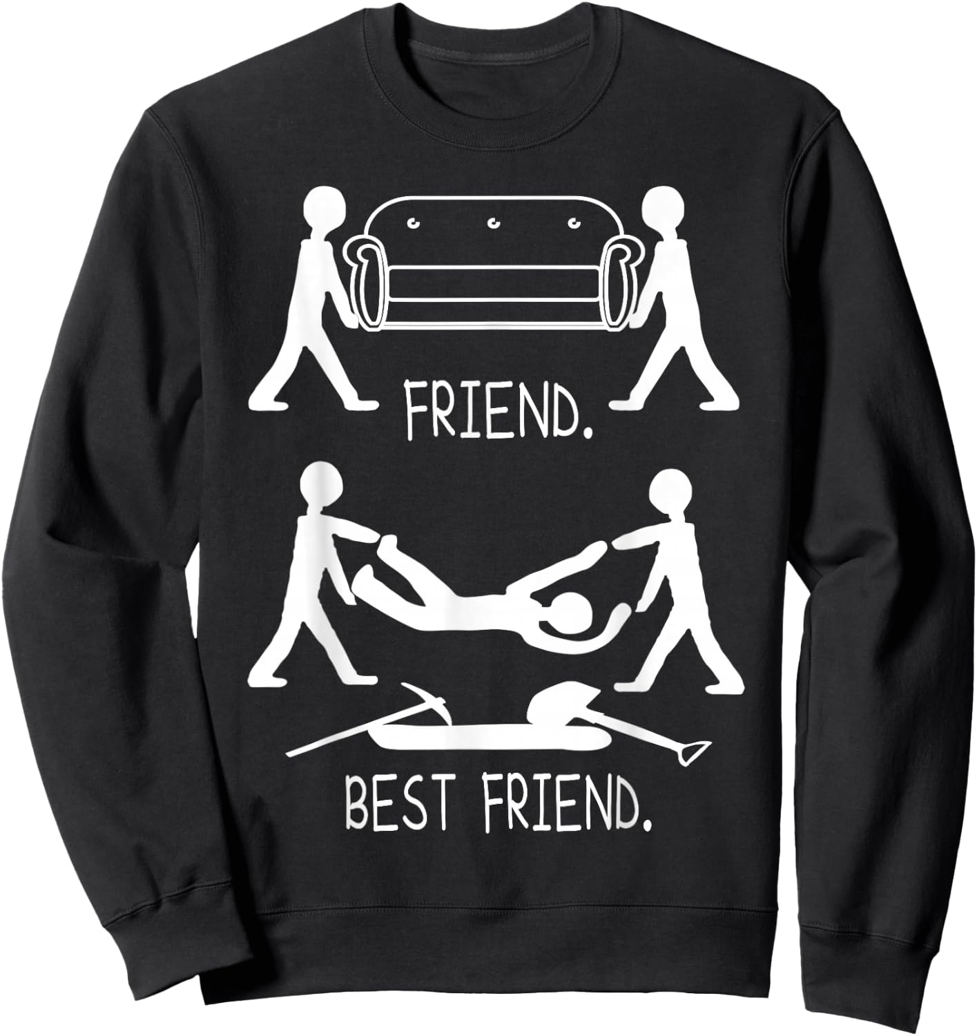 Cool Friend vs Bestie and besties Day Cool Besties Sweatshirt - Sweatshirt | Black