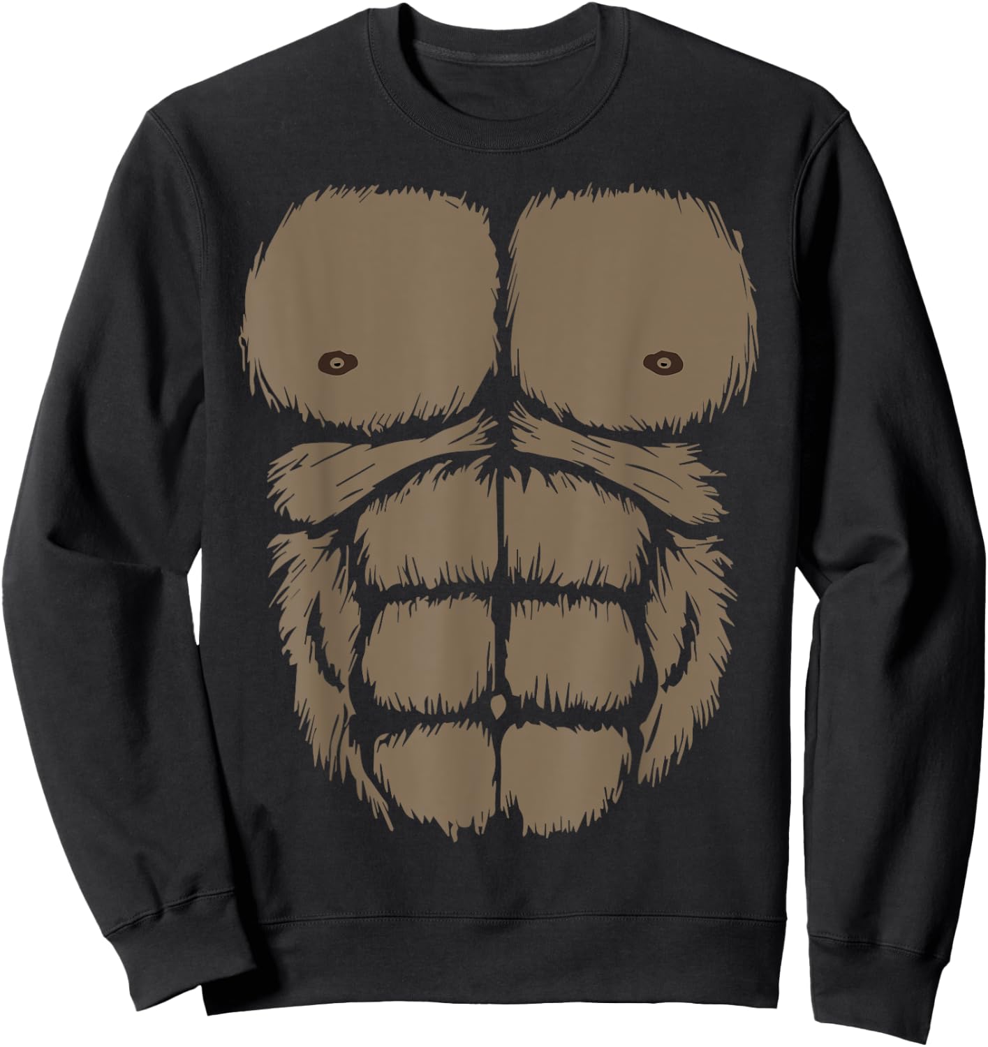 Gorilla Chest Belly Boy Men Monkey Costume Kids Fancy Dress Sweatshirt - Sweatshirt | Black