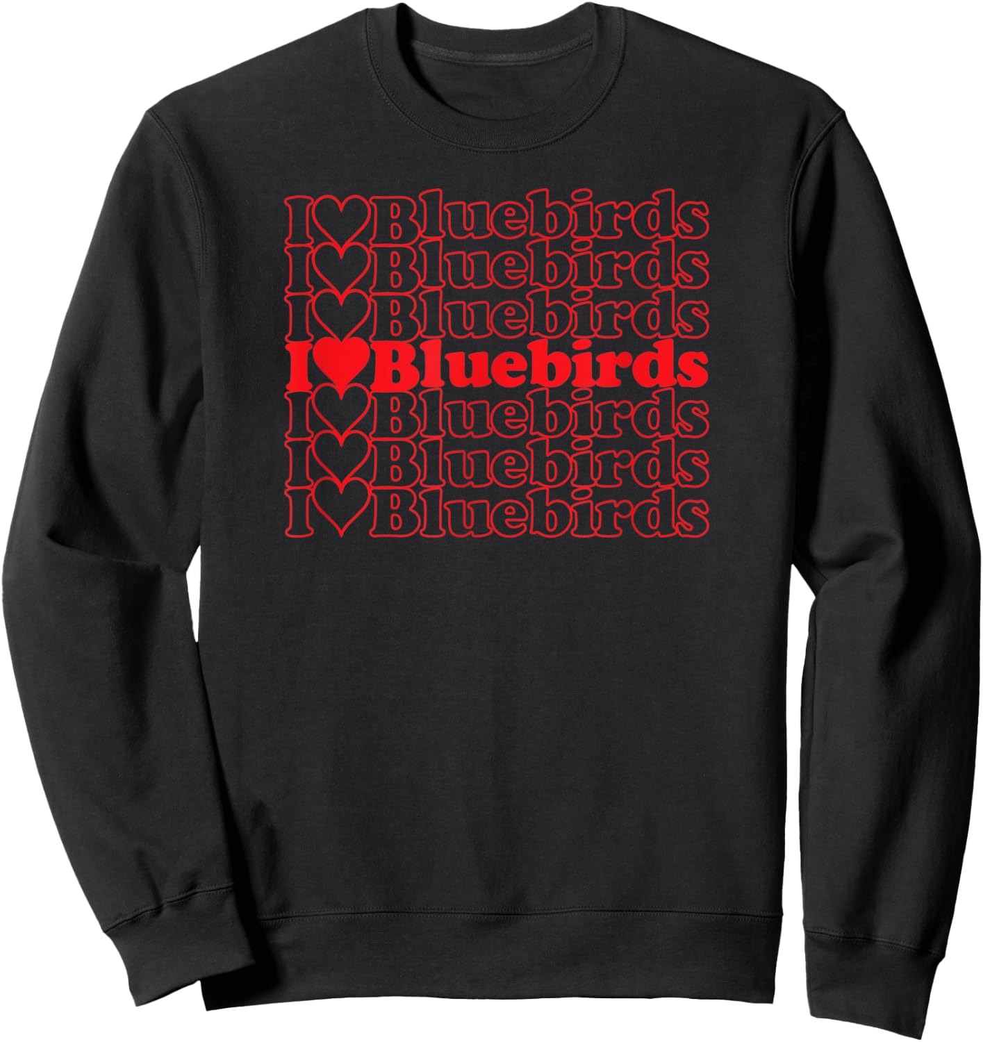 Bluebirds Cool Vintage Inspired Bird Watchers Sweatshirt - Sweatshirt | Black