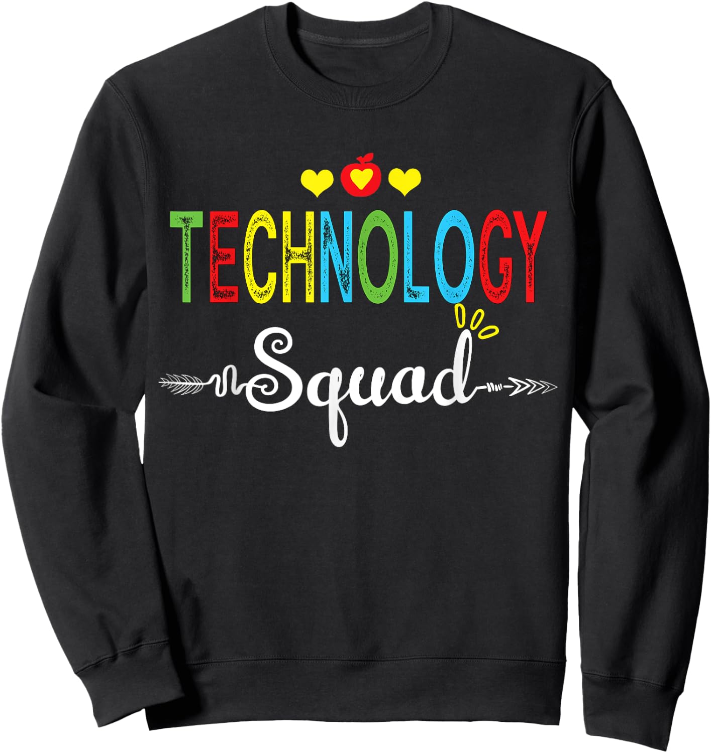 Technology Squad Computer Teacher Students Back School Shirt Women Girls Kids Sweatshirt - Sweatshirt | Black