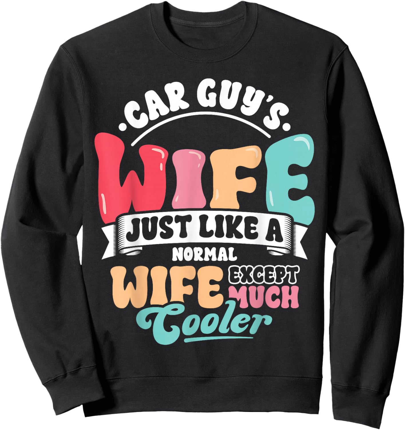 Funny Car Guy's Wife Definition Car Enthusiasts Racer Gift Sweatshirt - Sweatshirt | Black