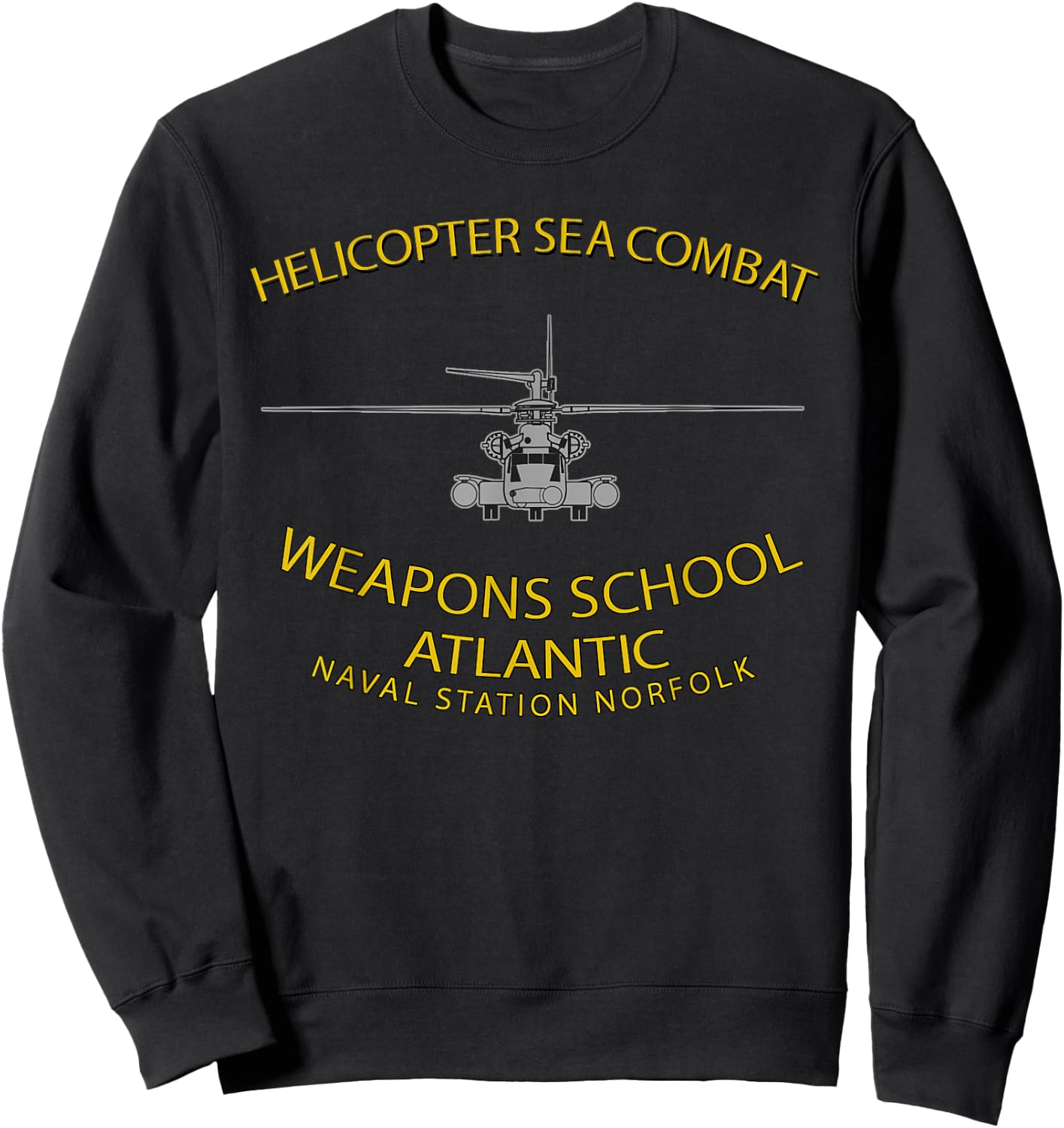 Helicopter Sea Combat Wpns School Atlantic MH-53 Sweatshirt - Sweatshirt | Black
