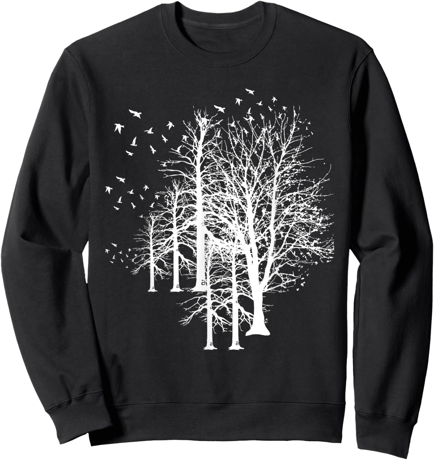 Outdoors Forest Trees Wildlife Flock Of Birds Nature Sweatshirt - Sweatshirt | Black