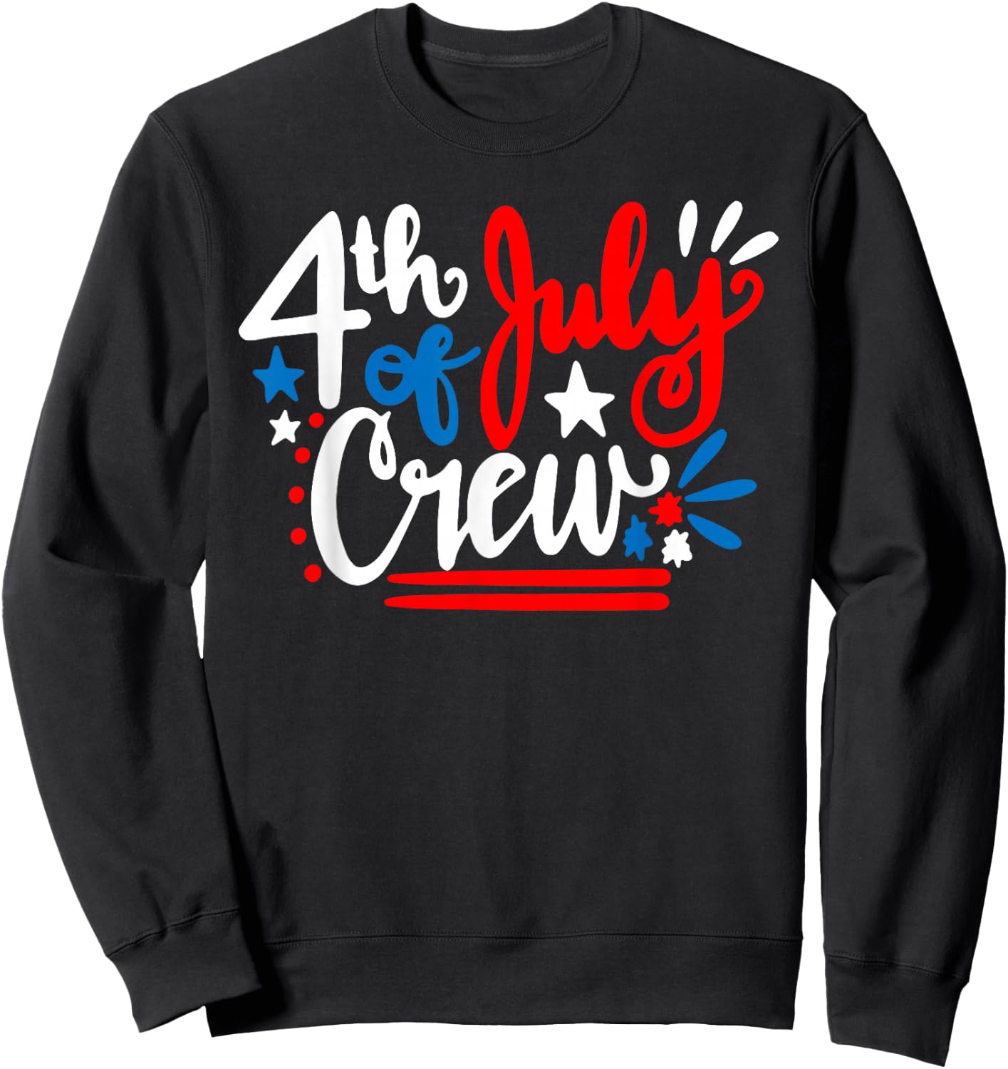 4th of July Crew Family Matching Patriotic Men Women Kids Sweatshirt - Sweatshirt | Black