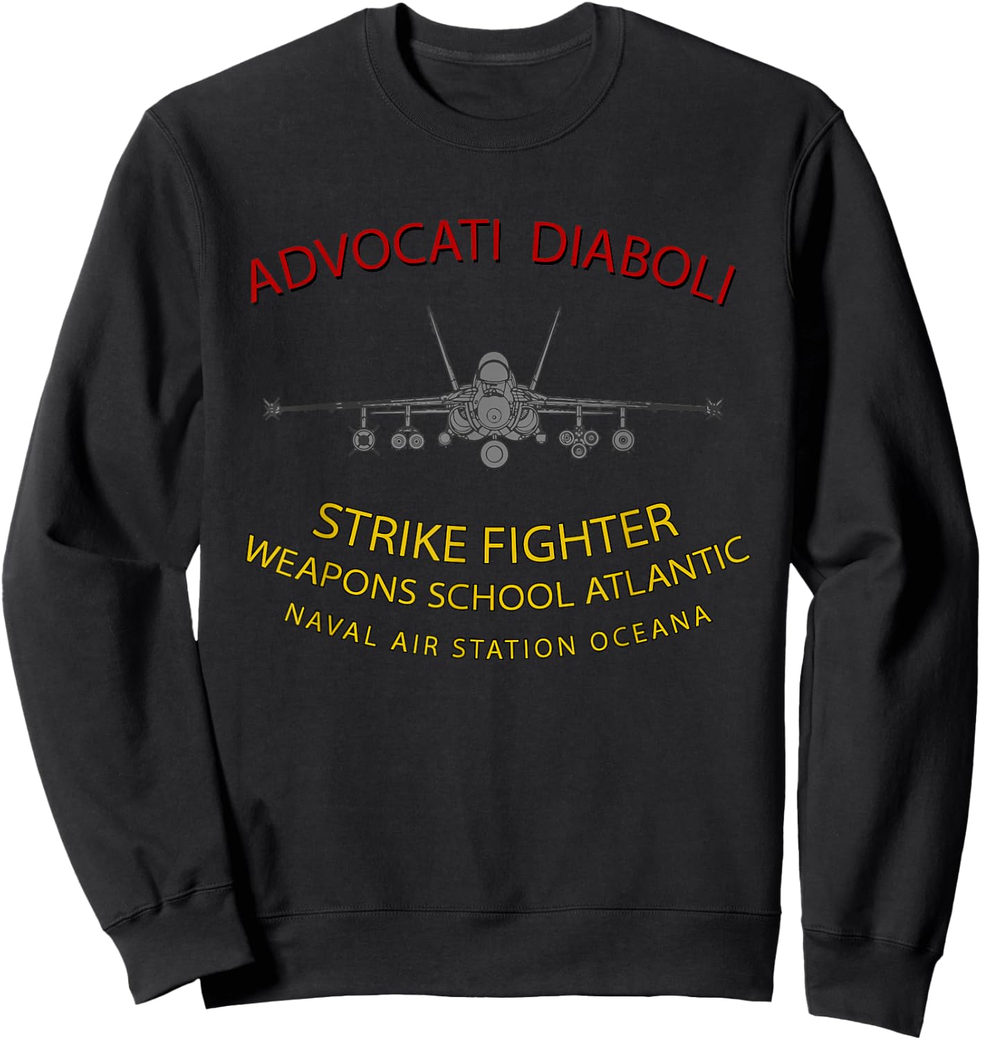 Strike Fighter Weapons School Atlantic, NAS Oceana F-18 Sweatshirt - Sweatshirt | Black