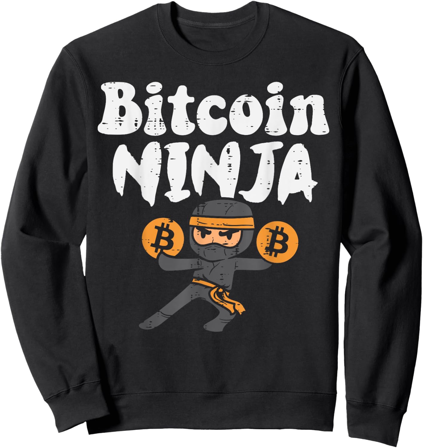 Bitcoin Ninja BTC Crypto Cryptocurrency Trader Investor Sweatshirt - Sweatshirt | Black