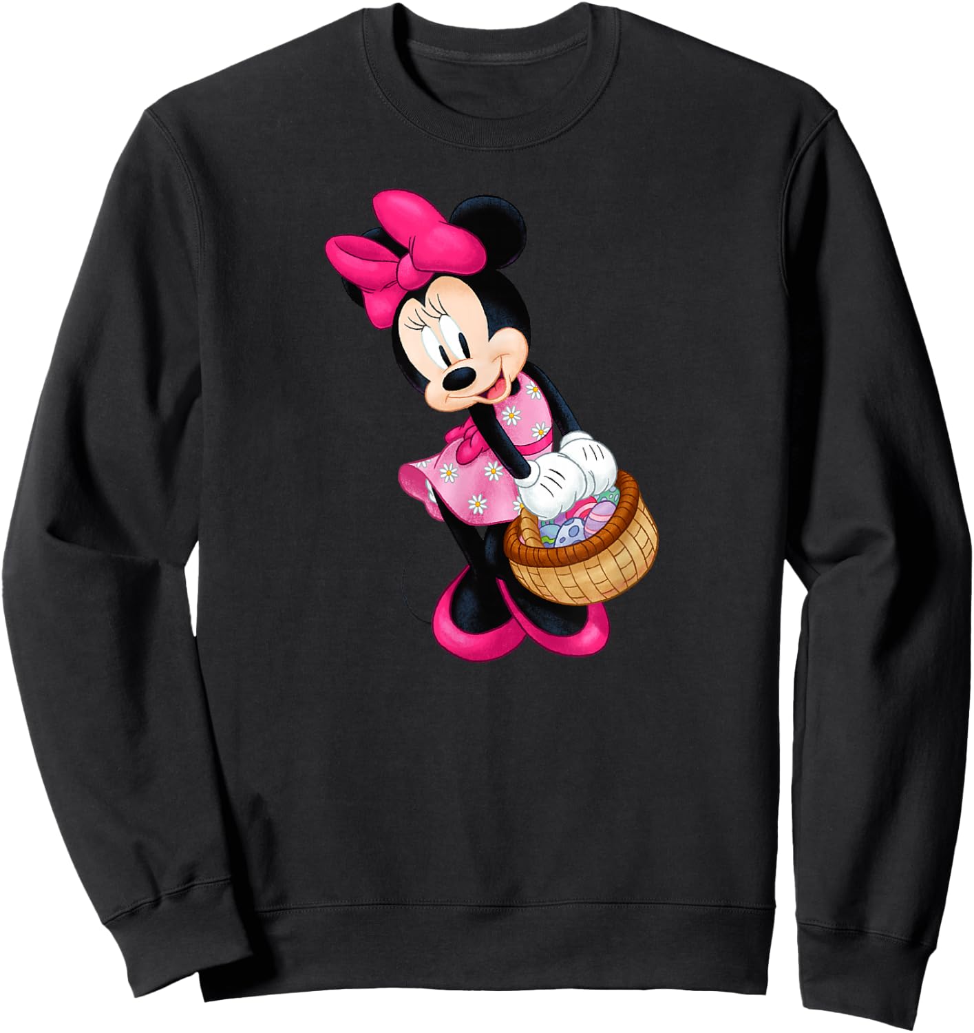Disney Easter Minnie Egg Basket Sweatshirt - Sweatshirt | Black