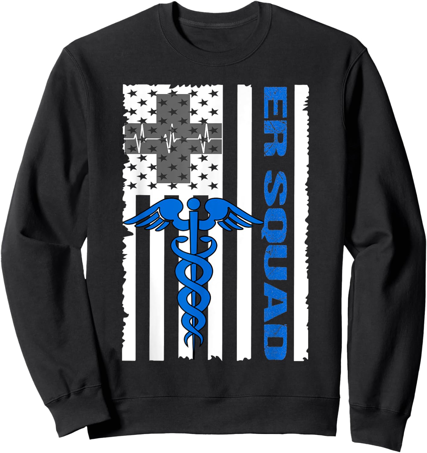 ER Nurse Doctor Emergency Room Hospital Squad Sweatshirt - Sweatshirt | Black