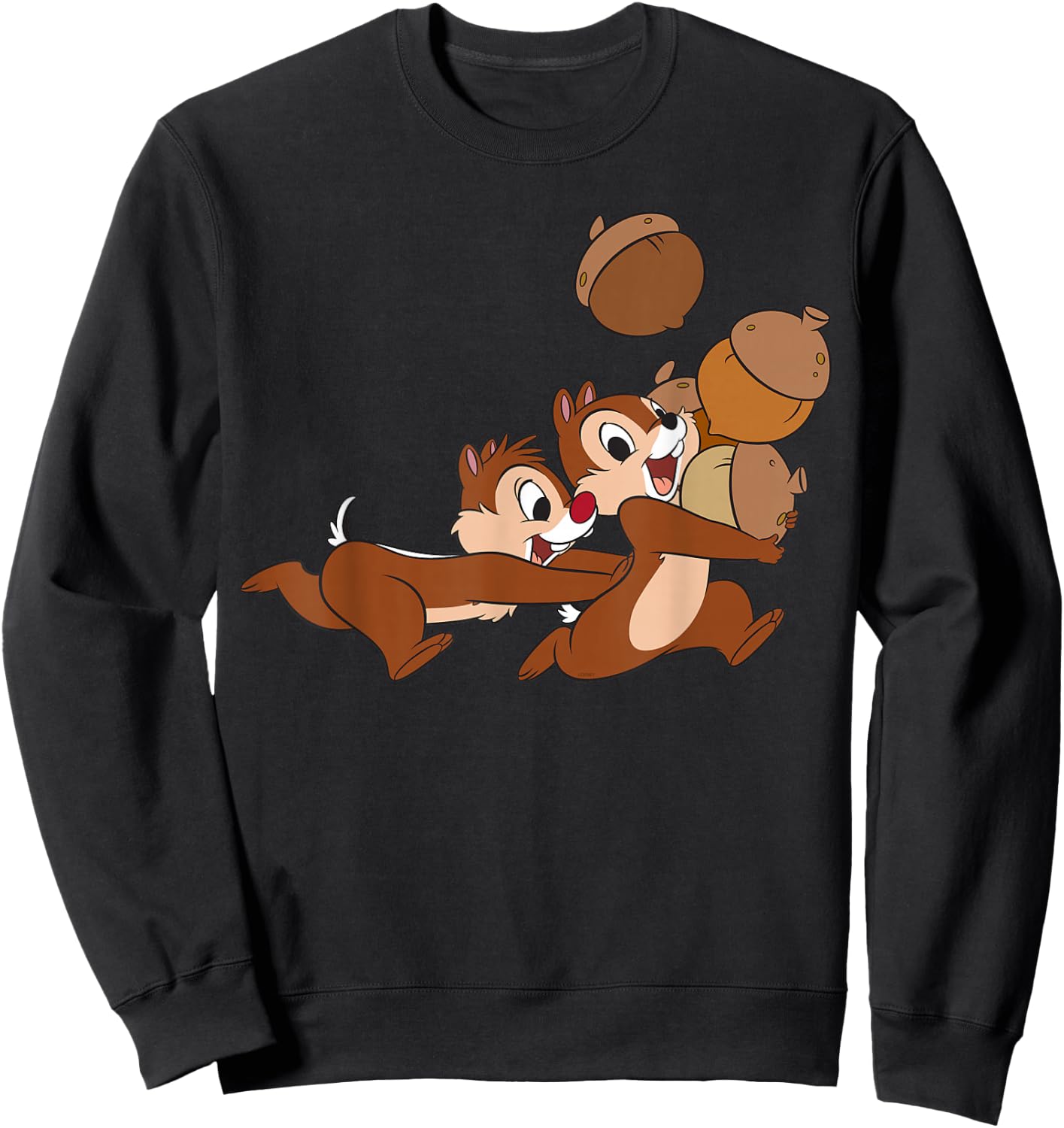 Disney Chip ‘n Dale Chipmunks Acorn Run Small Sweatshirt - Sweatshirt | Black