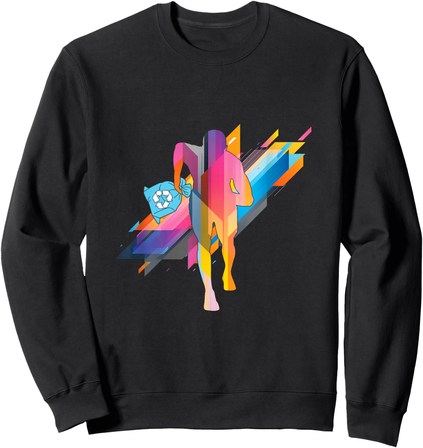 Plogging Nature Lover Health Enthusiast Environmentalist Sweatshirt - Sweatshirt | Black