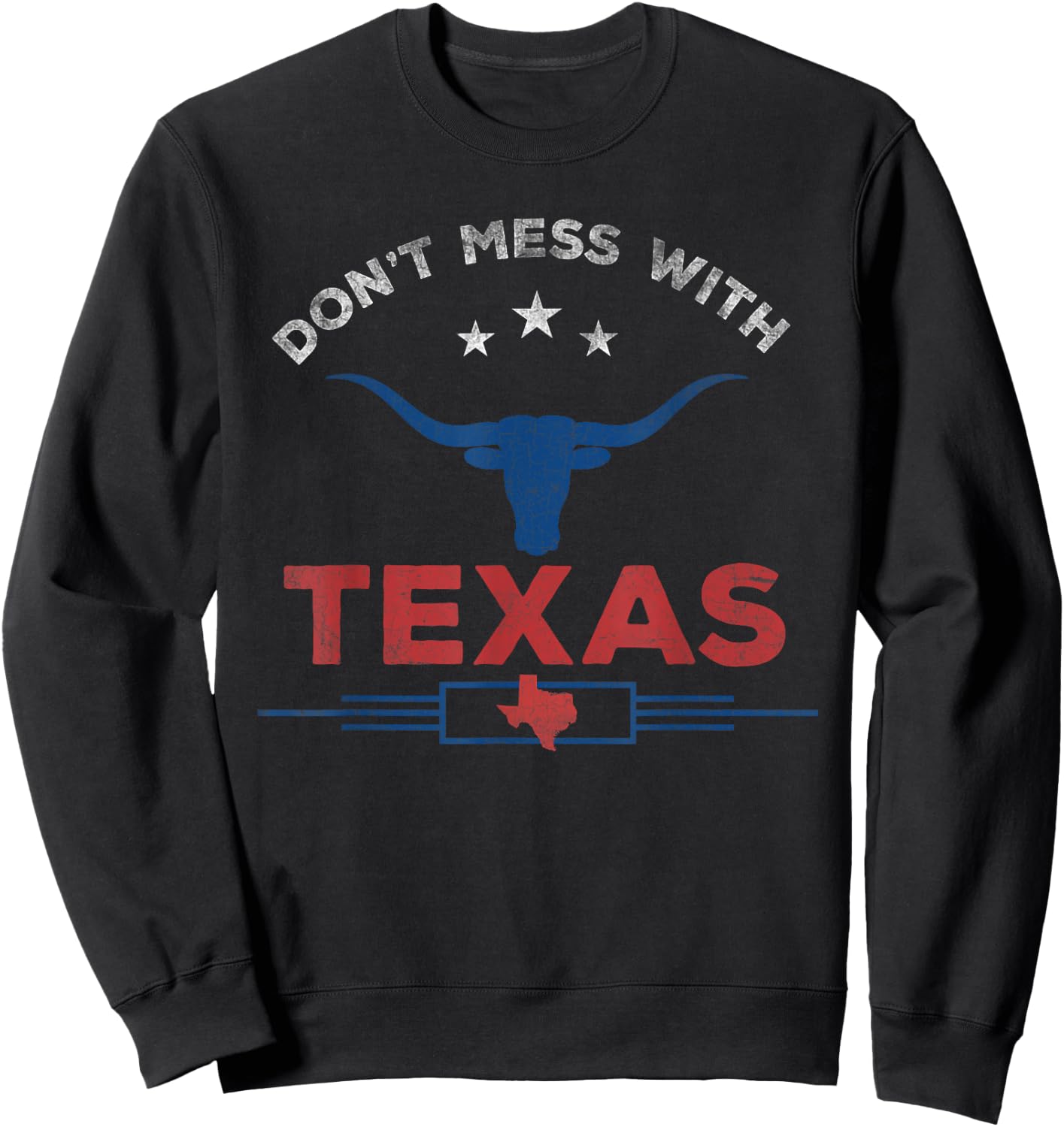 Don't get stuck with Vintage Texas Longhorn Funny Vintage Sweatshirt - Sweatshirt | Black