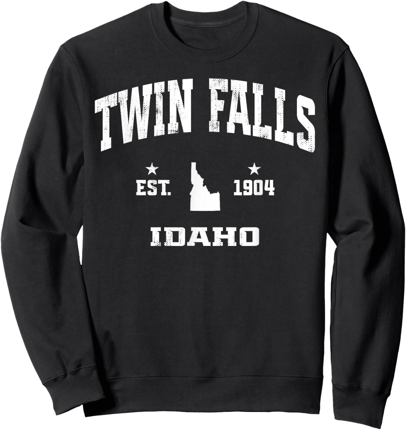 Twin Falls Idaho ID Vintage Throwback Classic Souvenir Sweatshirt - Sweatshirt | Black
