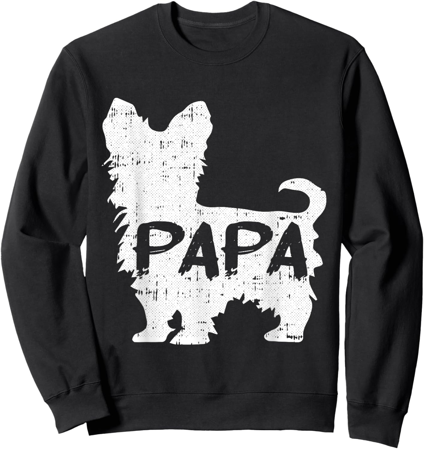 Yorkshire Terrier Papa Dog Puppy Doggie Pet Lover Yorkie Dad Sweatshirt - Sweatshirt | Black