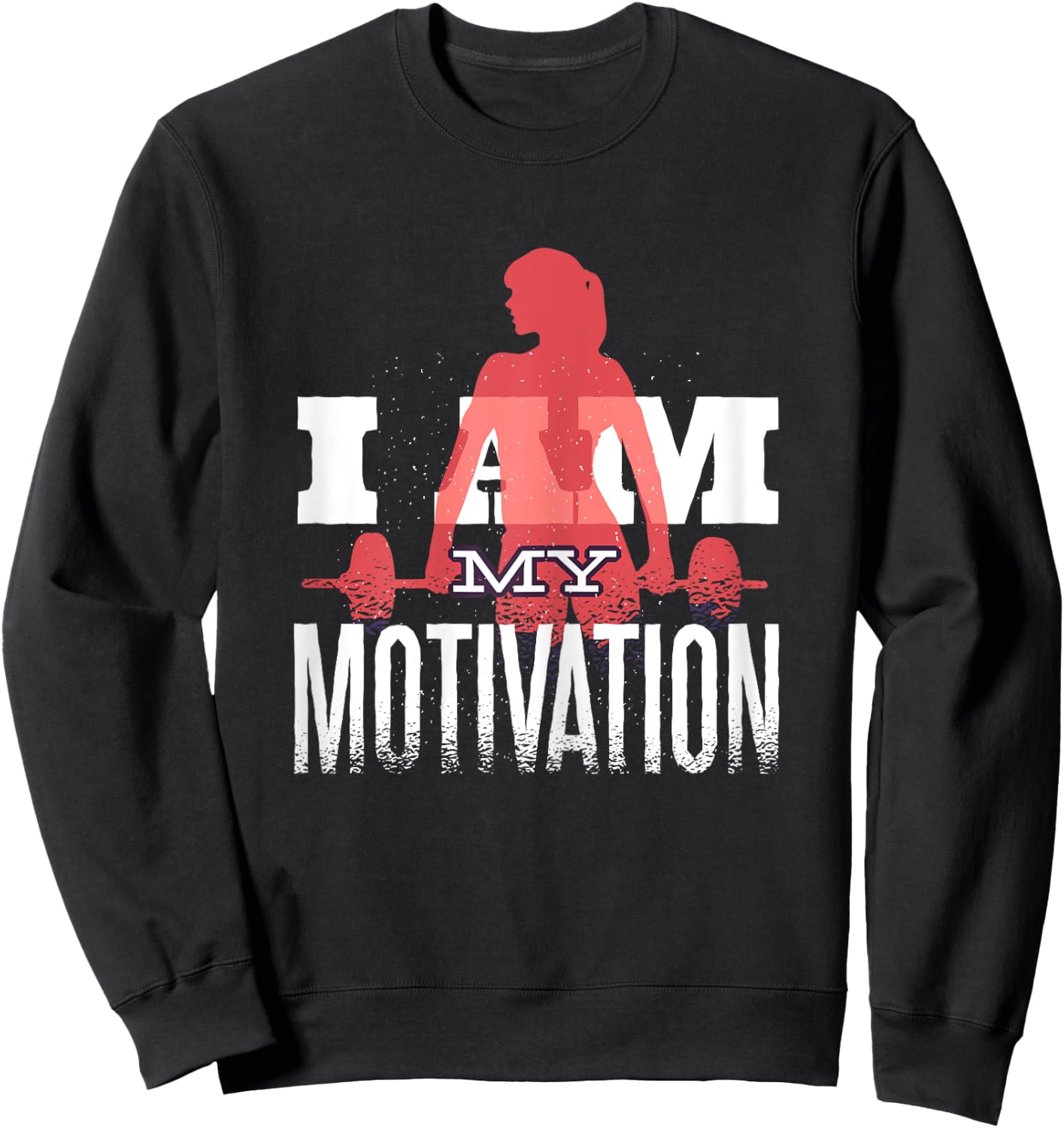 I Am My Fitness Motivation Gym Workout Affirmation Sweatshirt - Sweatshirt | Black