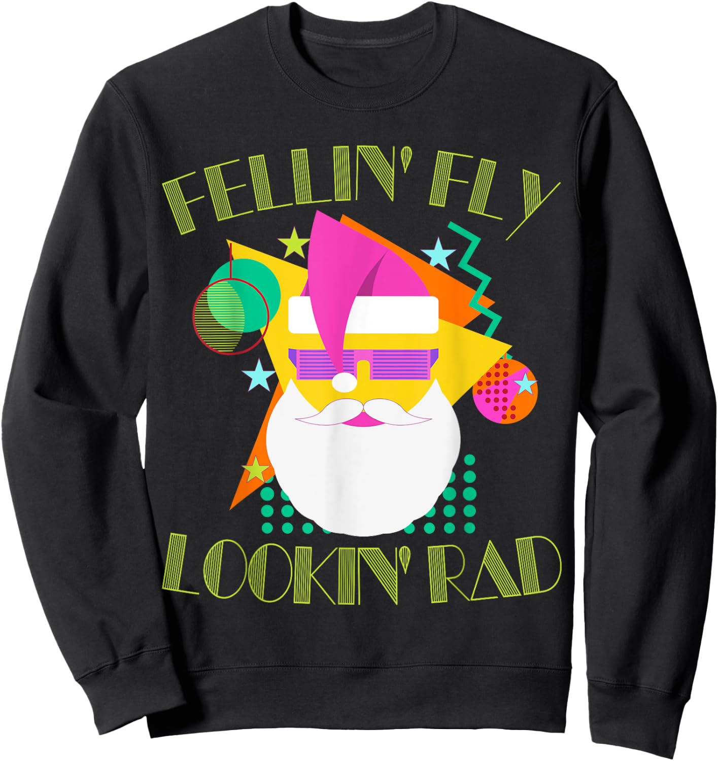 Rad 80s Christmas Vintage Eighties An 80s Costume Sweatshirt - Sweatshirt | Black