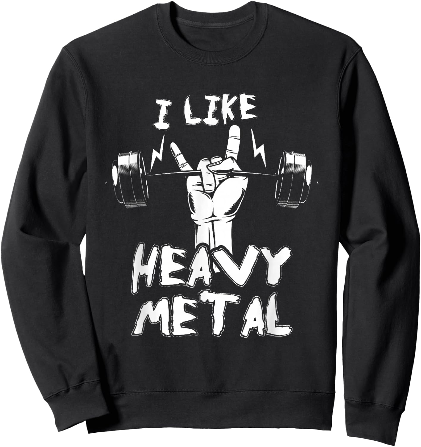 Exercise Fitness Instructor Personal Trainer Gift Heavy Metal Weightlifting Bodybuilding Gym Workout Barbell Sweatshirt - Sweatshirt | Black