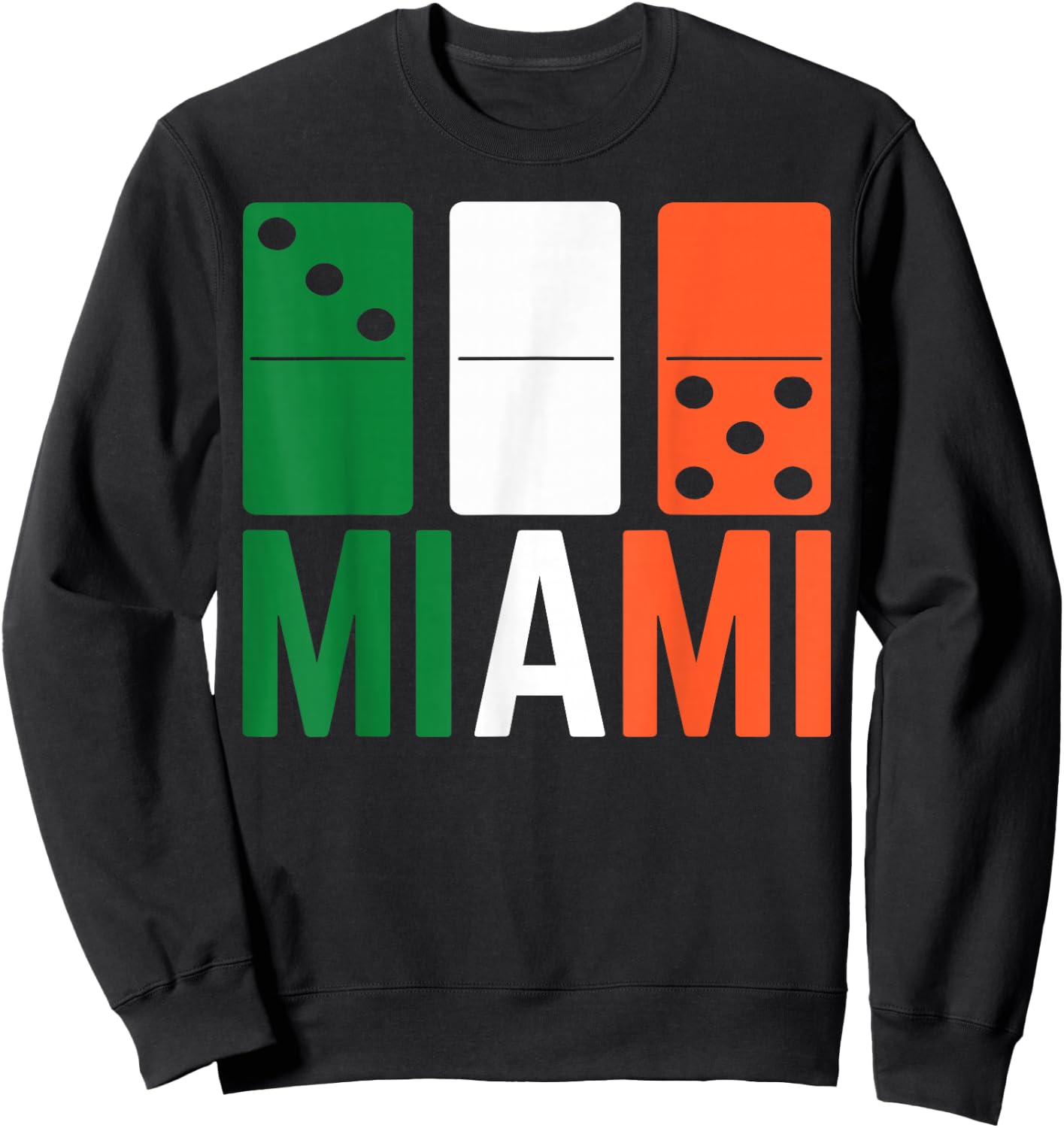 Three Zero Five 305 Miami Domino Sweatshirt - Sweatshirt | Black