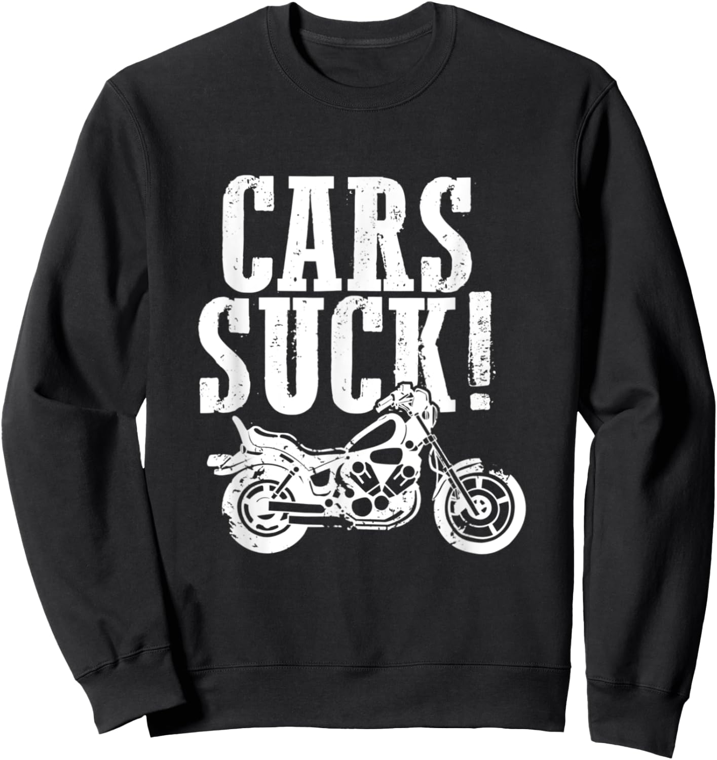 Cars Suck! Or Woman Biker Sweatshirt - Sweatshirt | Black