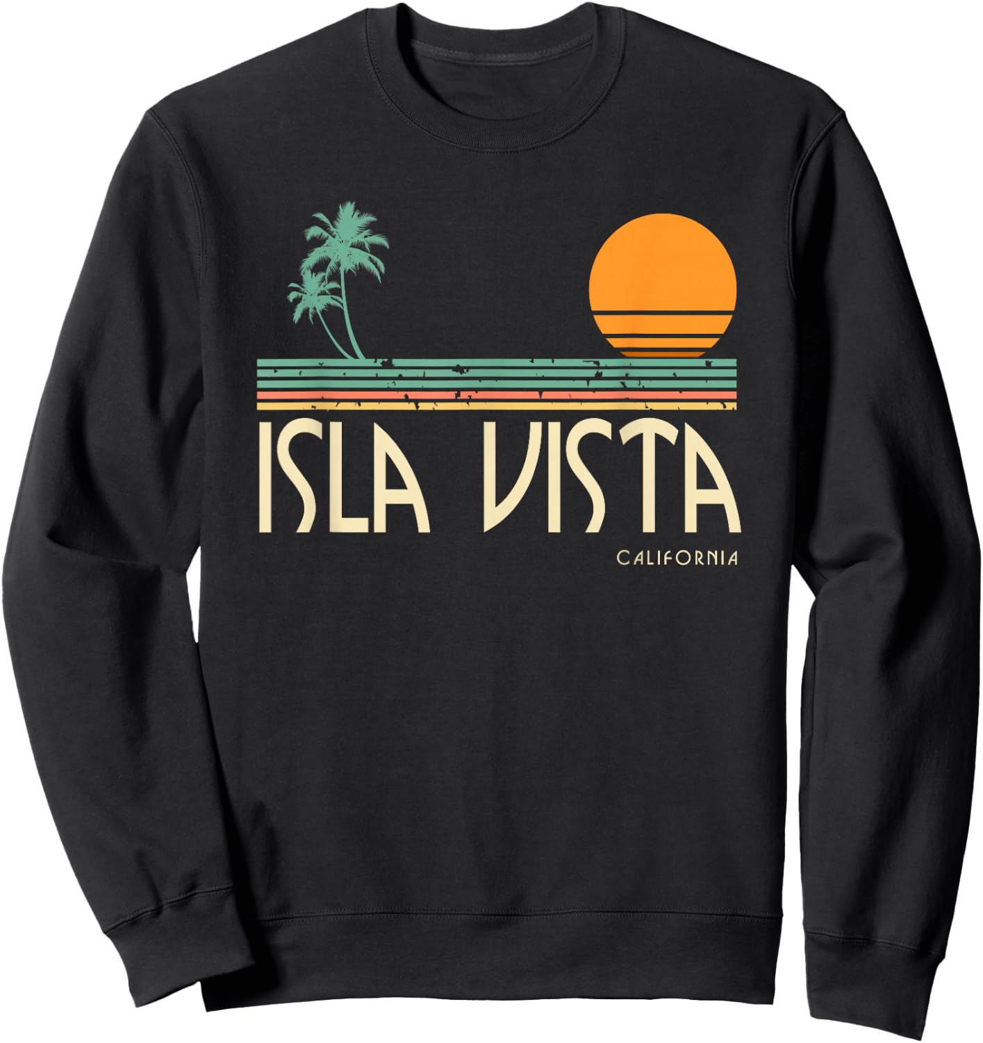 Vintage Isla Vista California Sweatshirt - Sweatshirt | Black
