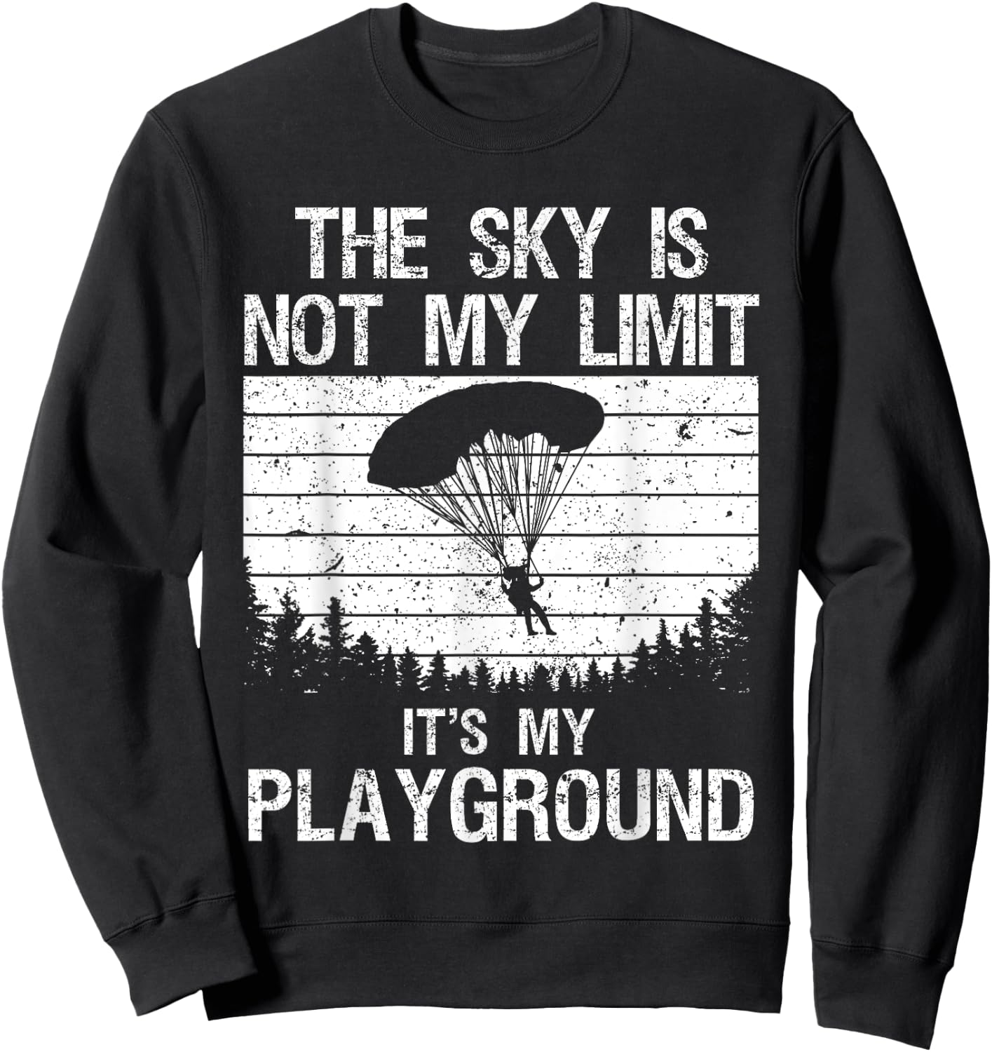 Funny Skydiving Art Women Skydive Lover Skydiver Sweatshirt - Sweatshirt | Black