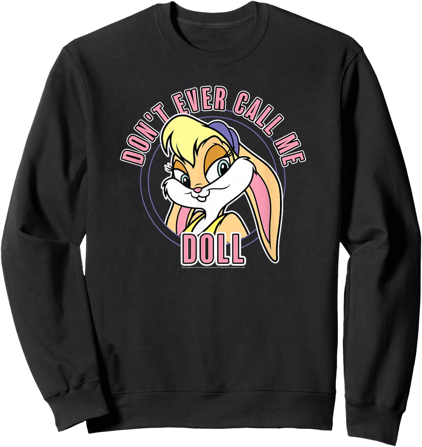 Space Jam Classic Lola Bunny Don't Ever Call Me Doll Sweatshirt - Sweatshirt | Black